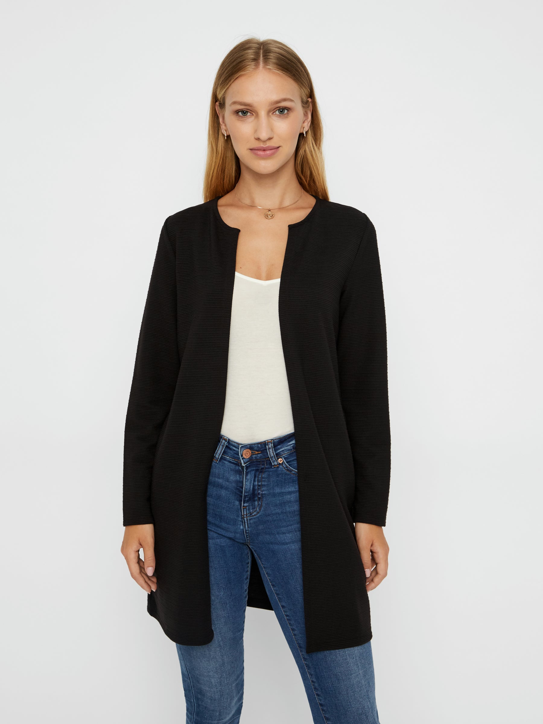 noisy-may-strickjacke-lang-langarm-cardigan-polyester-85-cm image 2