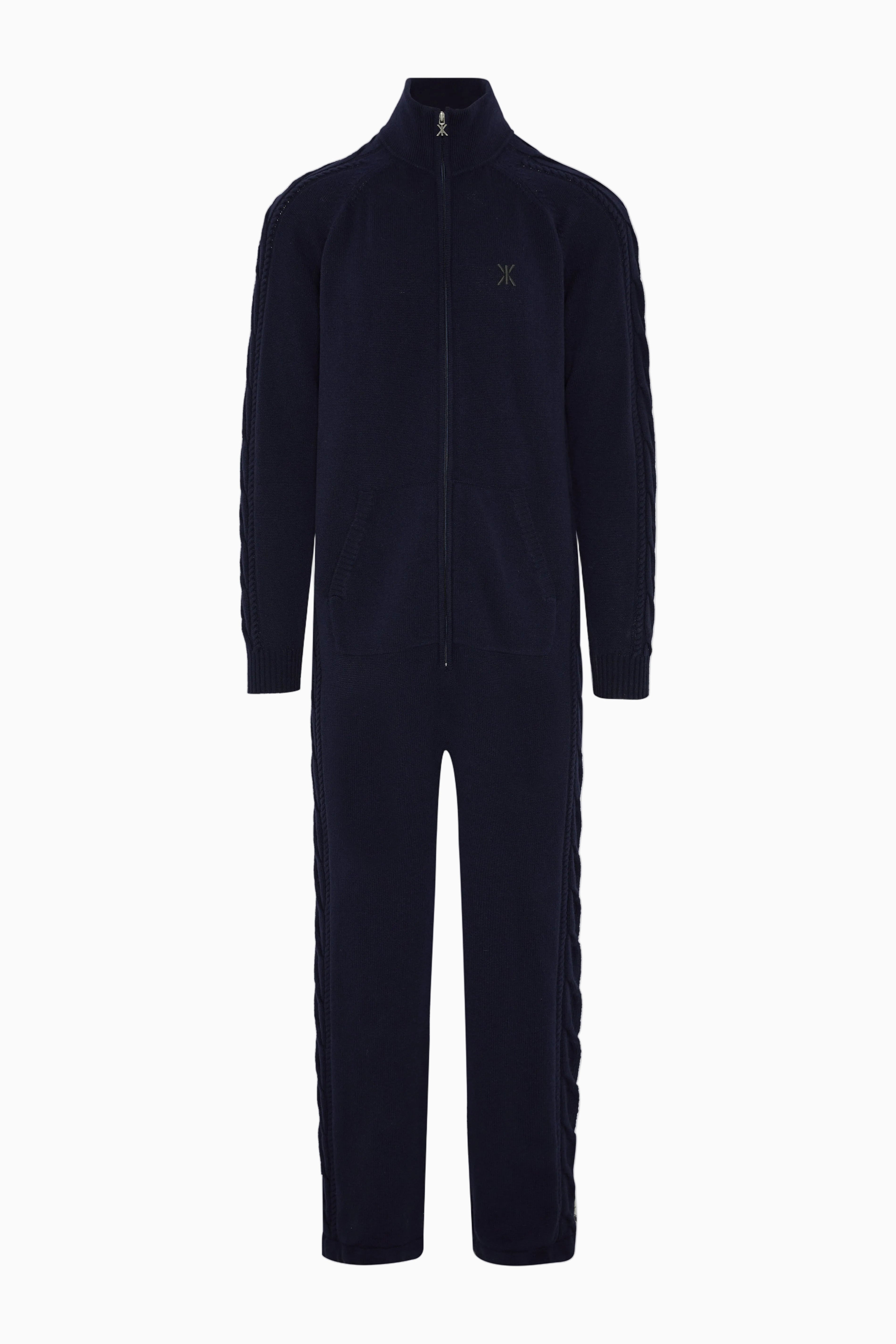 onepiece-cable-lux-cashmere-jumpsuit-kaschmir-overall-navy image 1