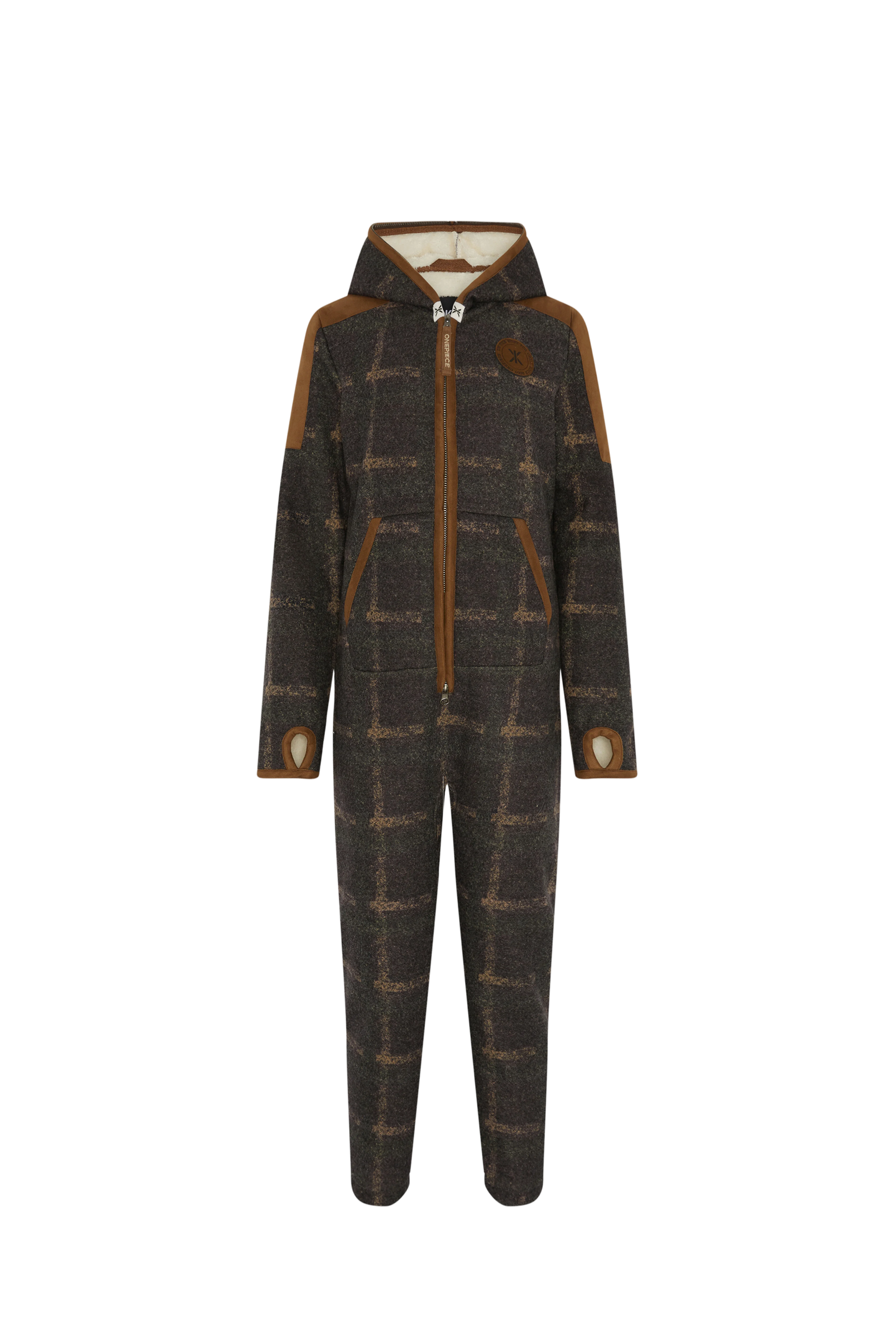 onepiece-good-chill-hunting-kids-jumpsuit-gr-n-kariert image 1