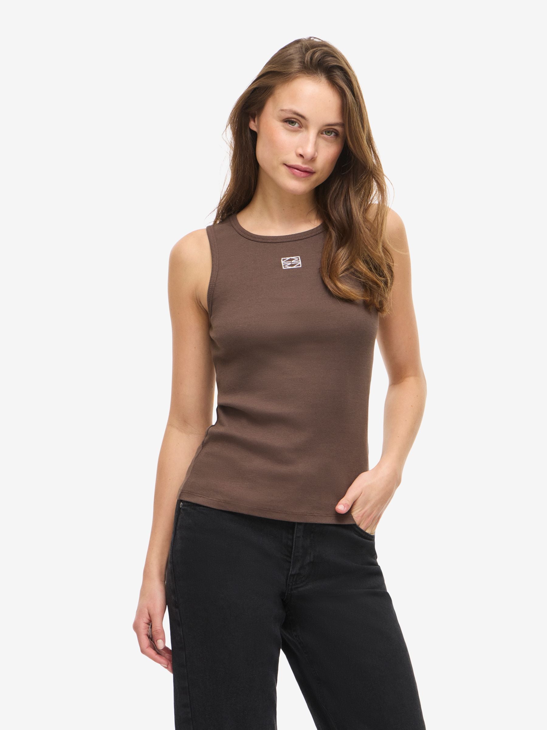 noisy-may-tank-top-u-ausschnitt-slim-fit-ripp-stretch image 2
