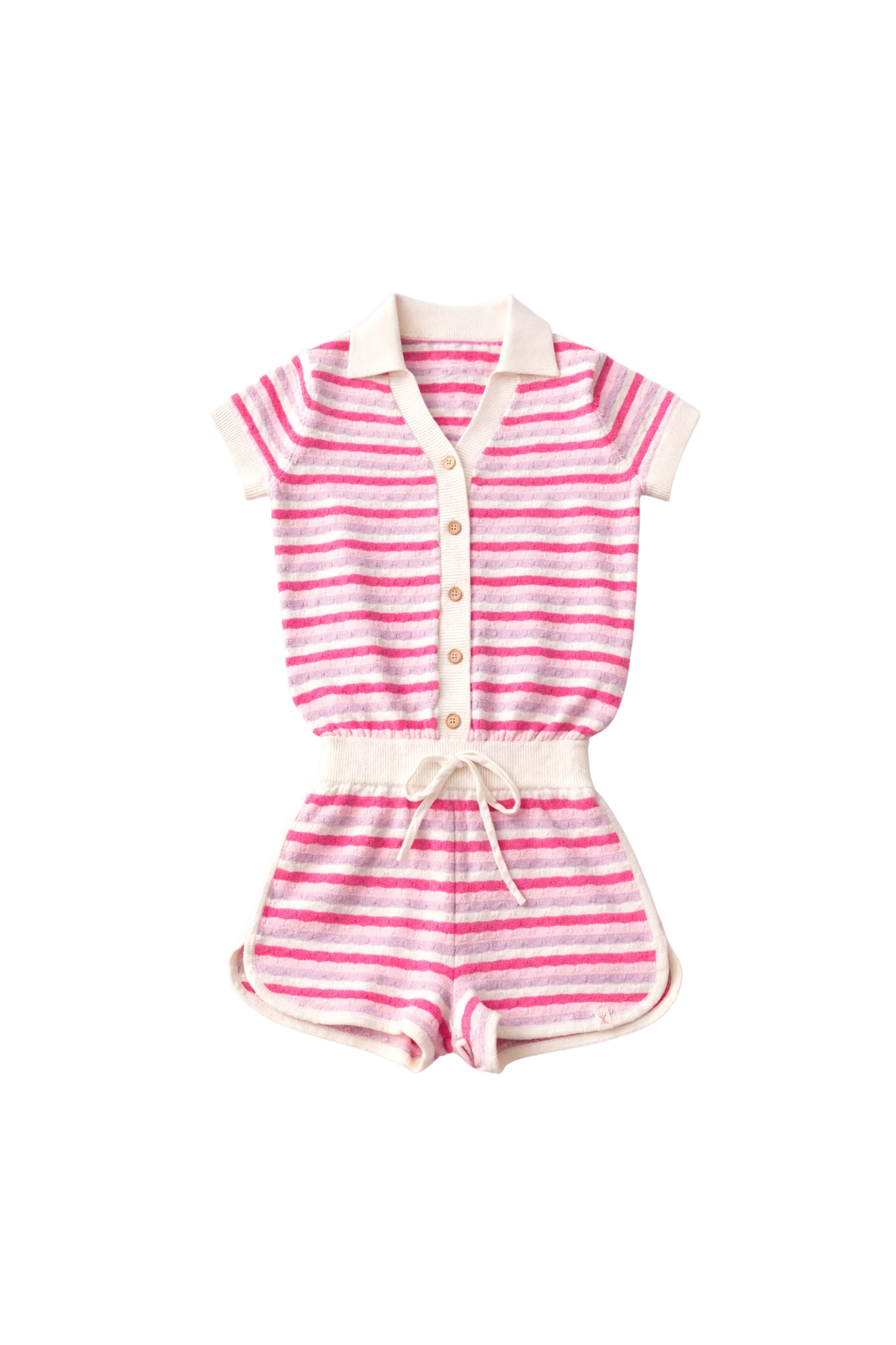 onepiece-riviera-piquet-short-jumpsuit-overall-rosa-streifen image 1