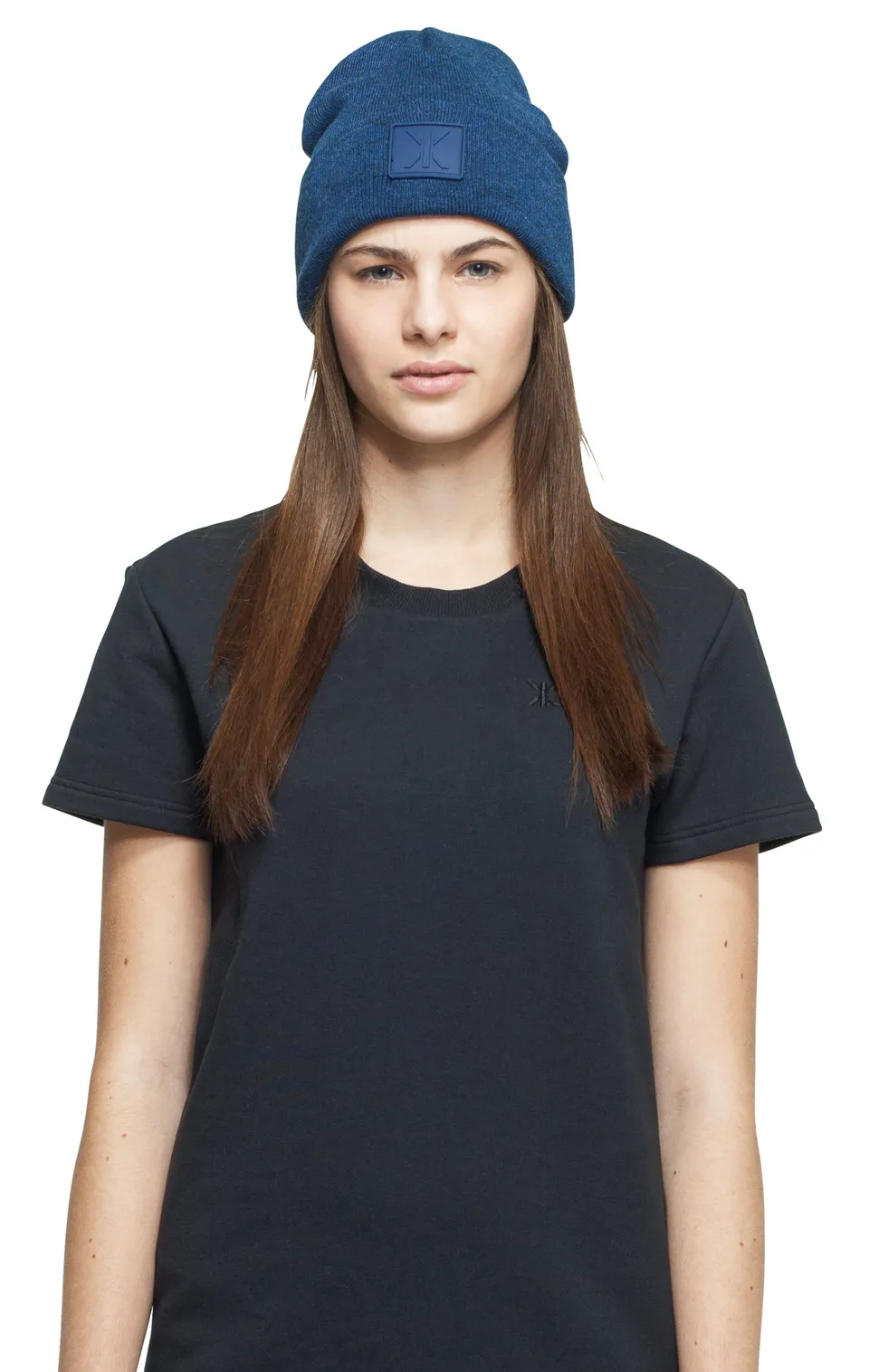 onepiece-raw-beanie-m-tze-stain-blue-melange-stretch image 1