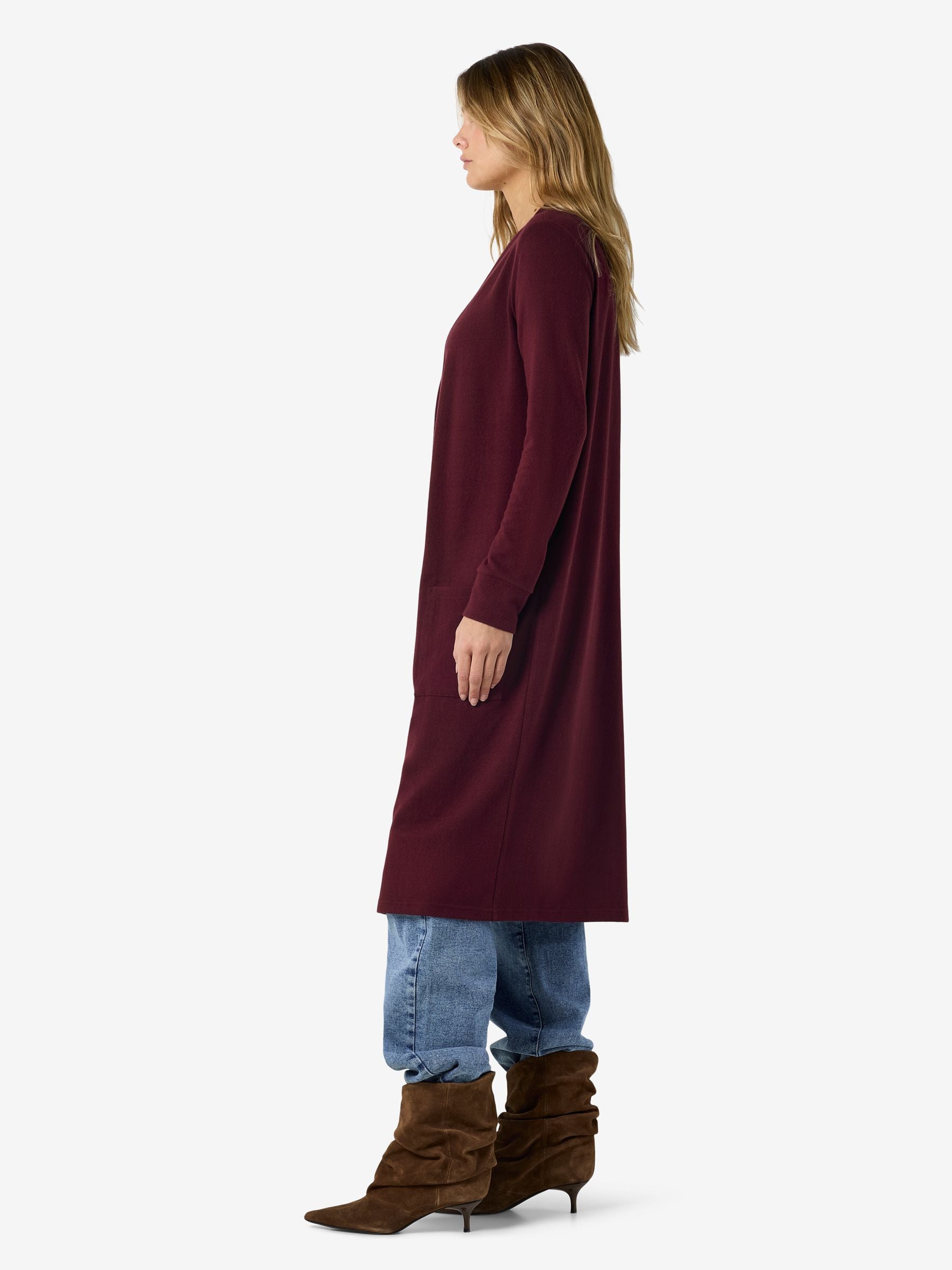 noisy-may-long-ouvert-cardigan-lang-mit-taschen image 3