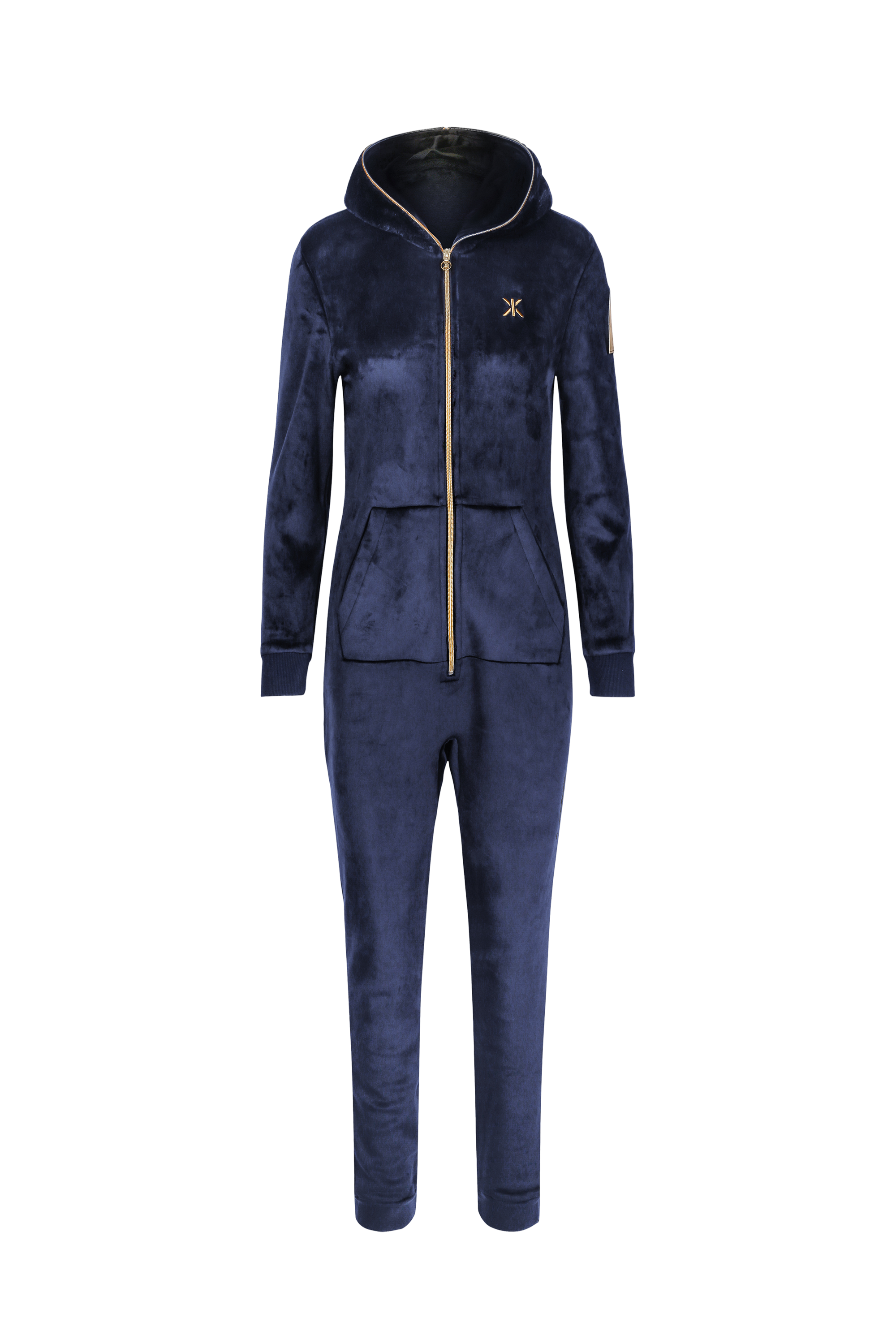 onepiece-alps-soft-velvet-jumpsuit-navy-damen-slim image 1