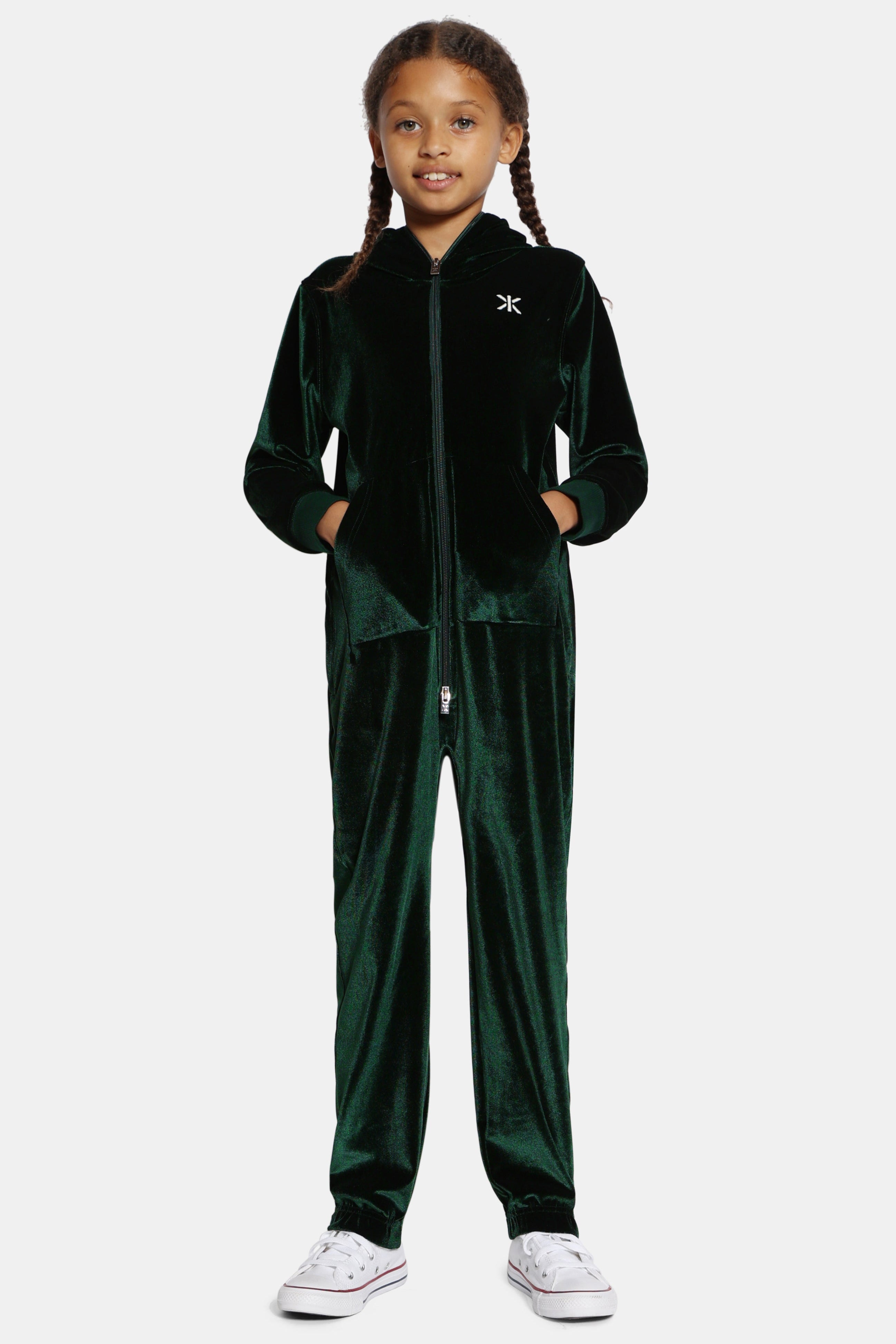 onepiece-original-velour-kids-jumpsuit-kinder-gr-n-velours image 2