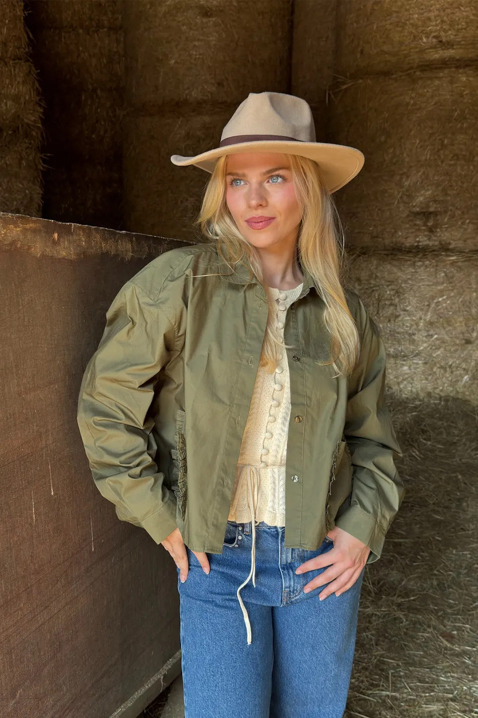 oh-april-aster-blouse-olive-hemdbluse-baumwolle image 1