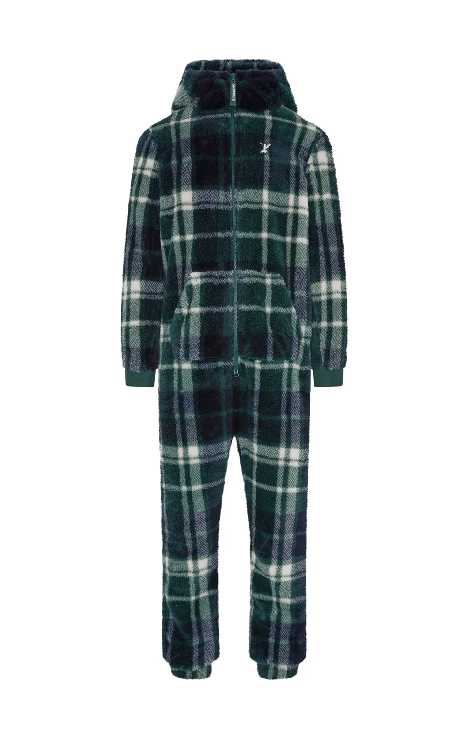 onepiece-puppy-jumpsuit-3-0-damen-green-check-fleece image 1
