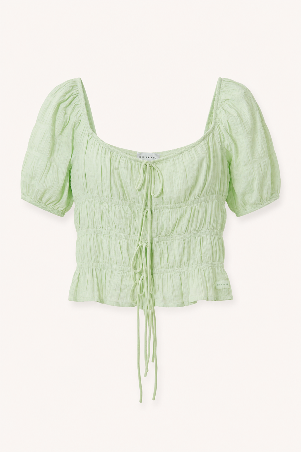 oh-april-noemi-blouse-mint-green-baumwolle-schleifen image 2