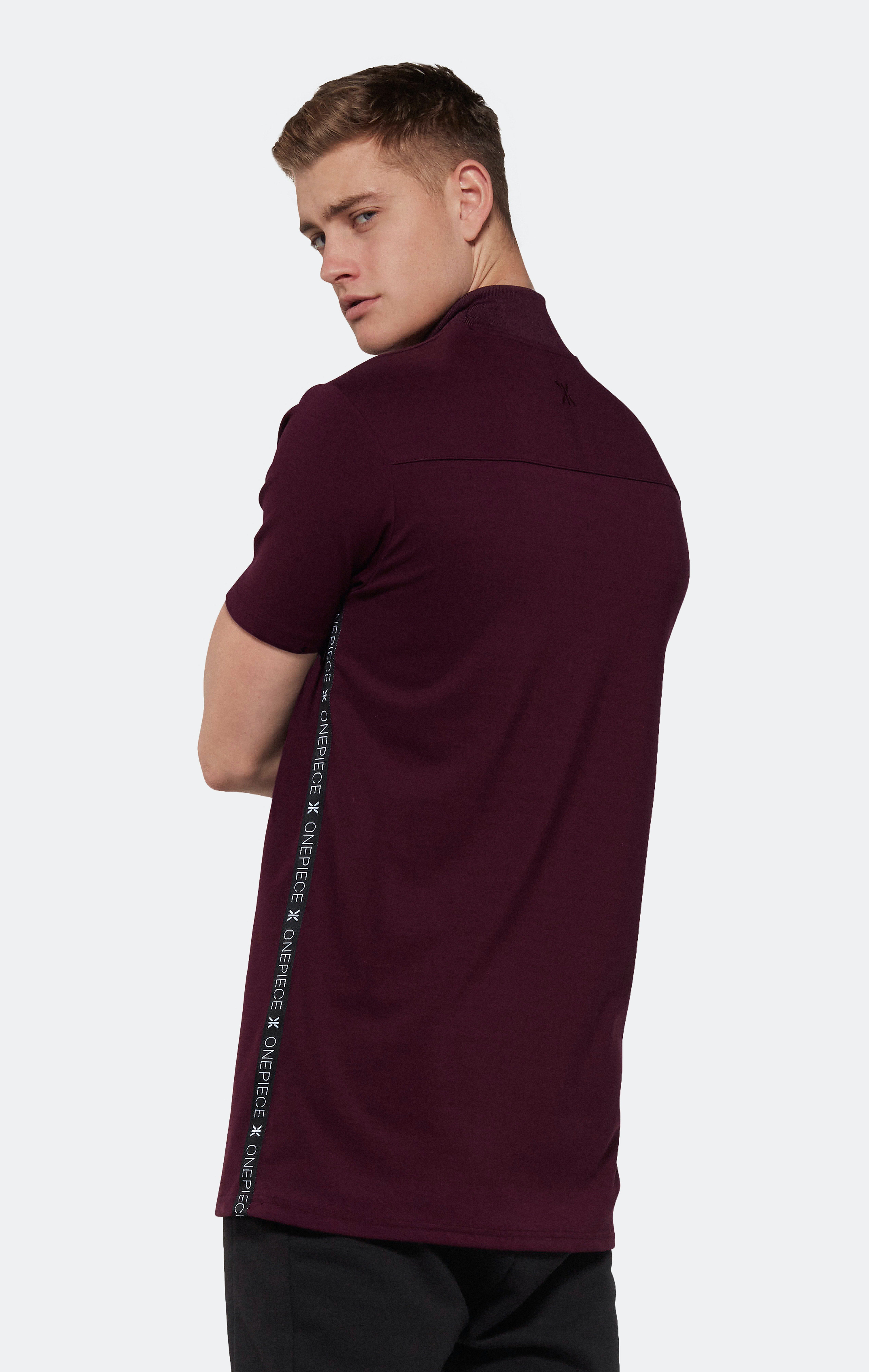 onepiece-sprinter-tee-t-shirt-damen-bordeaux-stretch image 3