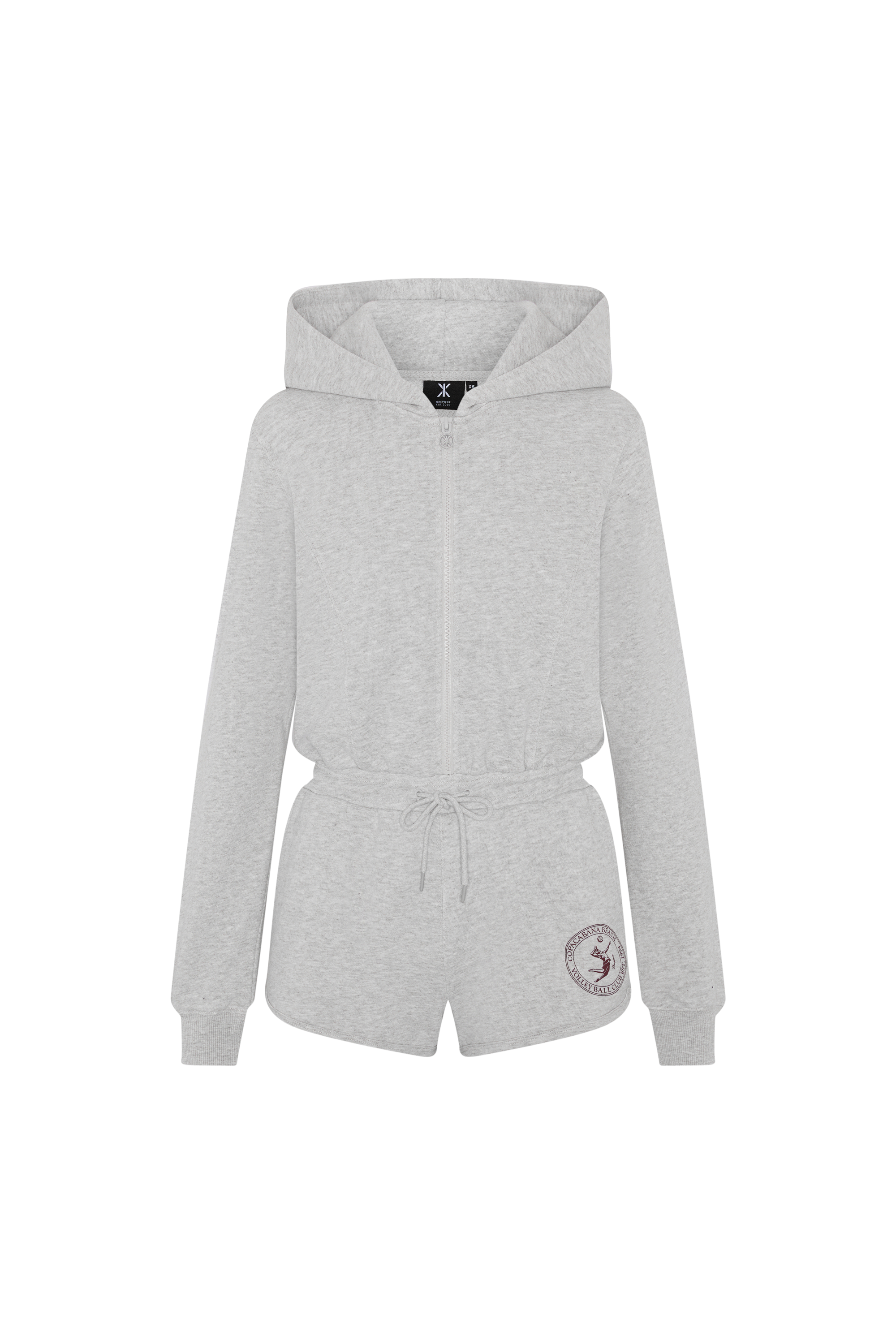 onepiece-sporty-basic-short-female-jumpsuit-grey-melange image 1