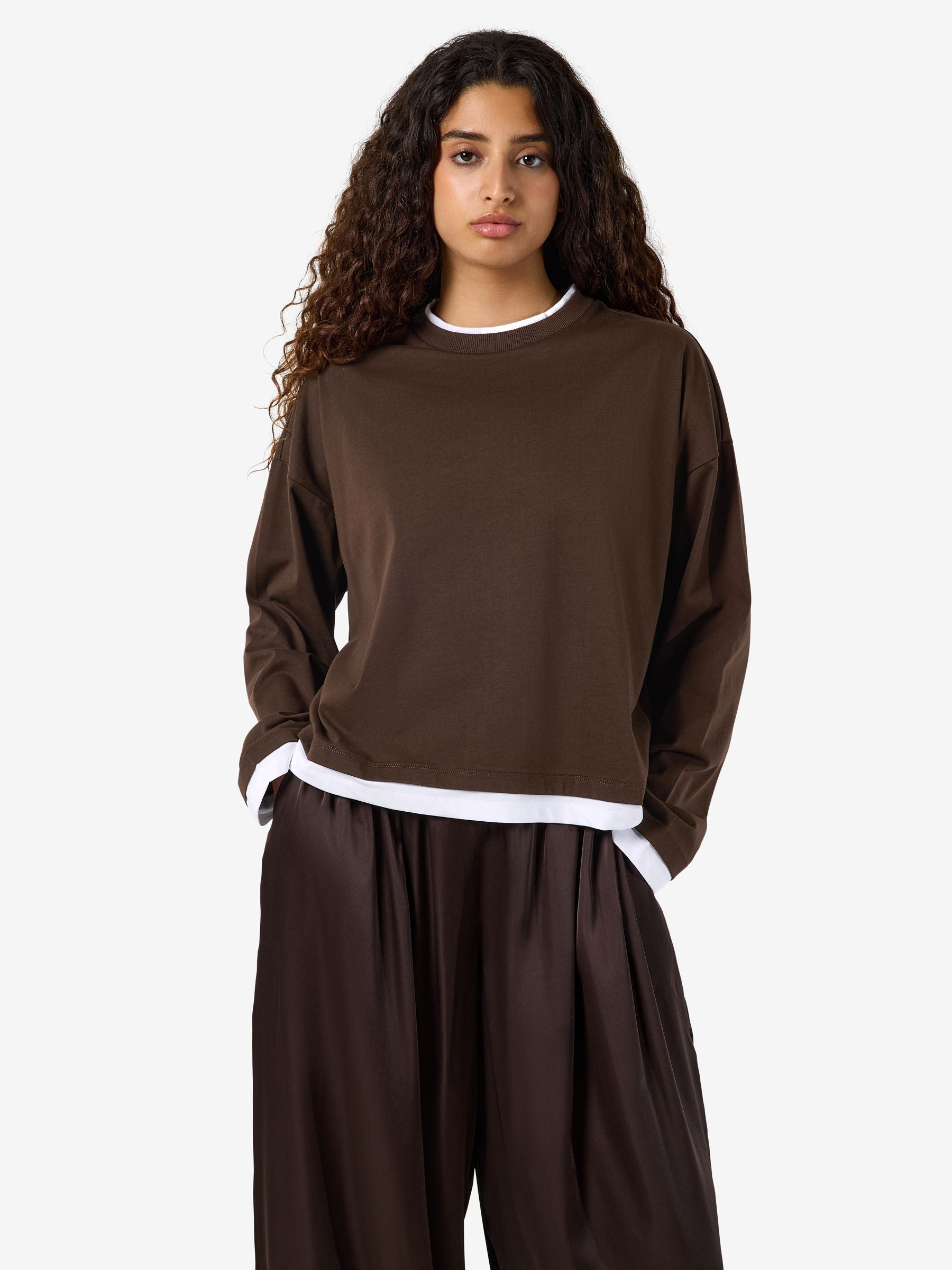 noisy-may-langarmshirt-crewneck-double-layer-melange image 6