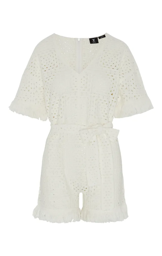 onepiece-crochet-fitted-short-jumpsuit-white-h-kel image 1