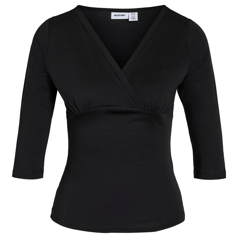 noisy-may-nmjune-top-mit-3-4-rmeln-v-ausschnitt-damen image 1
