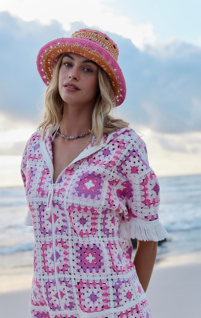 onepiece-crochet-short-jumpsuit-playsuit-damen-pink-h-kel image 5