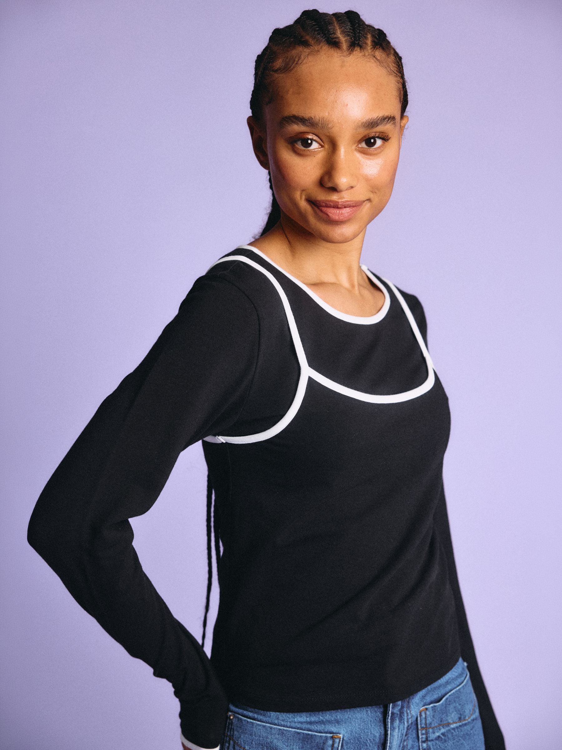 noisy-may-nmkerry-langarmshirt-damen-2-lagig-slim-fit image 7