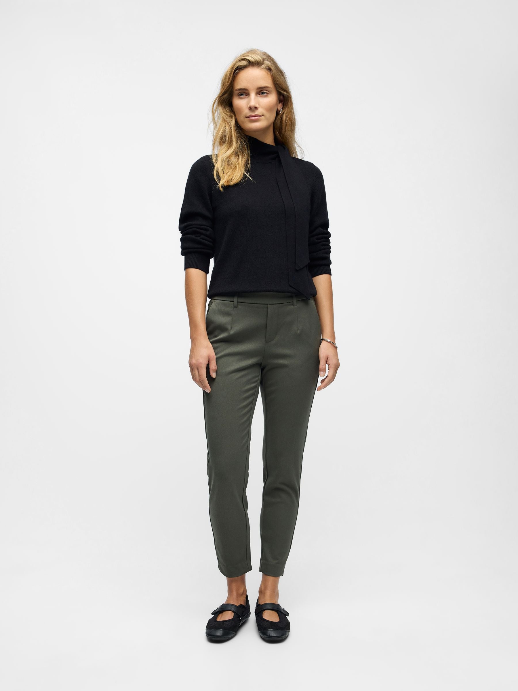 object-objlisa-slim-cropped-stoffhose-mid-waist-2 image 4