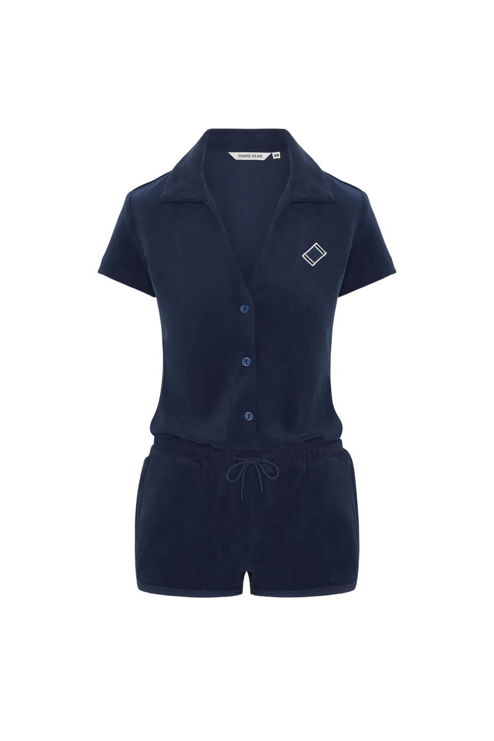 onepiece-towel-club-retro-short-jumpsuit-navy-frottee image 1
