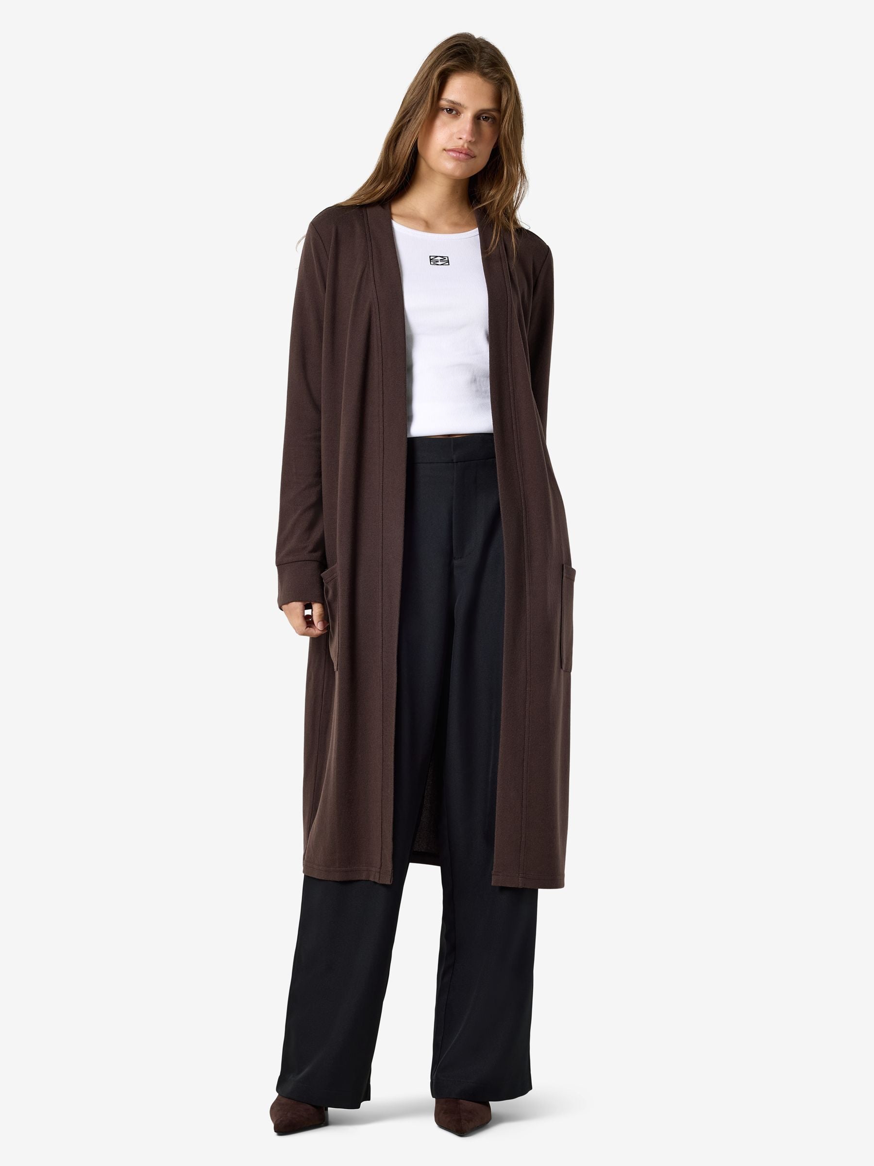 noisy-may-langer-cardigan-strickjacke-offen-mit-taschen-6 image 6