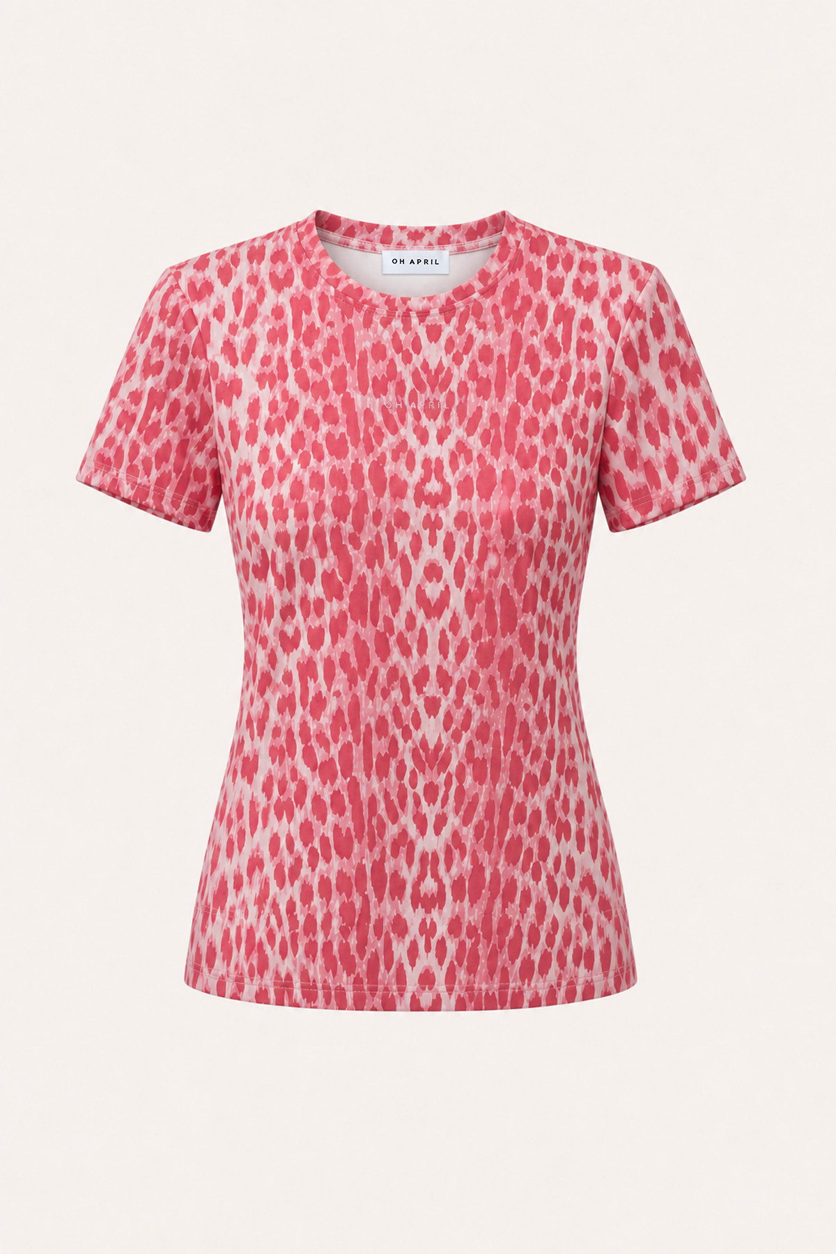 oh-april-joy-slim-fit-t-shirt-leo-raspberry-lyocell image 2