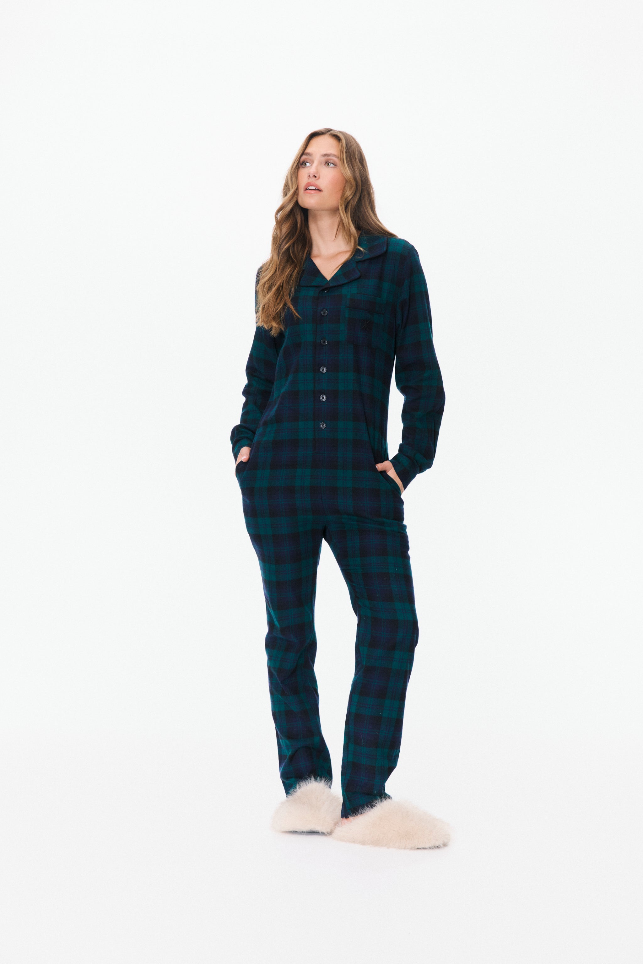 onepiece-the-checked-pyjamas-baumwolle-gr-n-kariert image 7