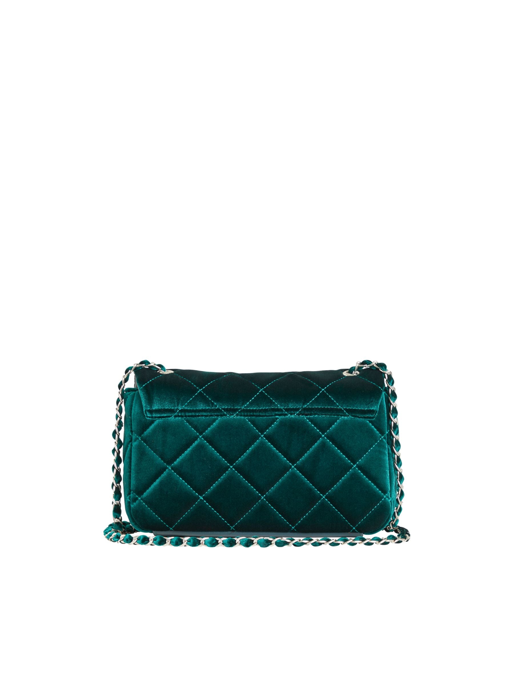 object-samt-umh-ngetasche-quilted-schwarz-mit-kette image 2