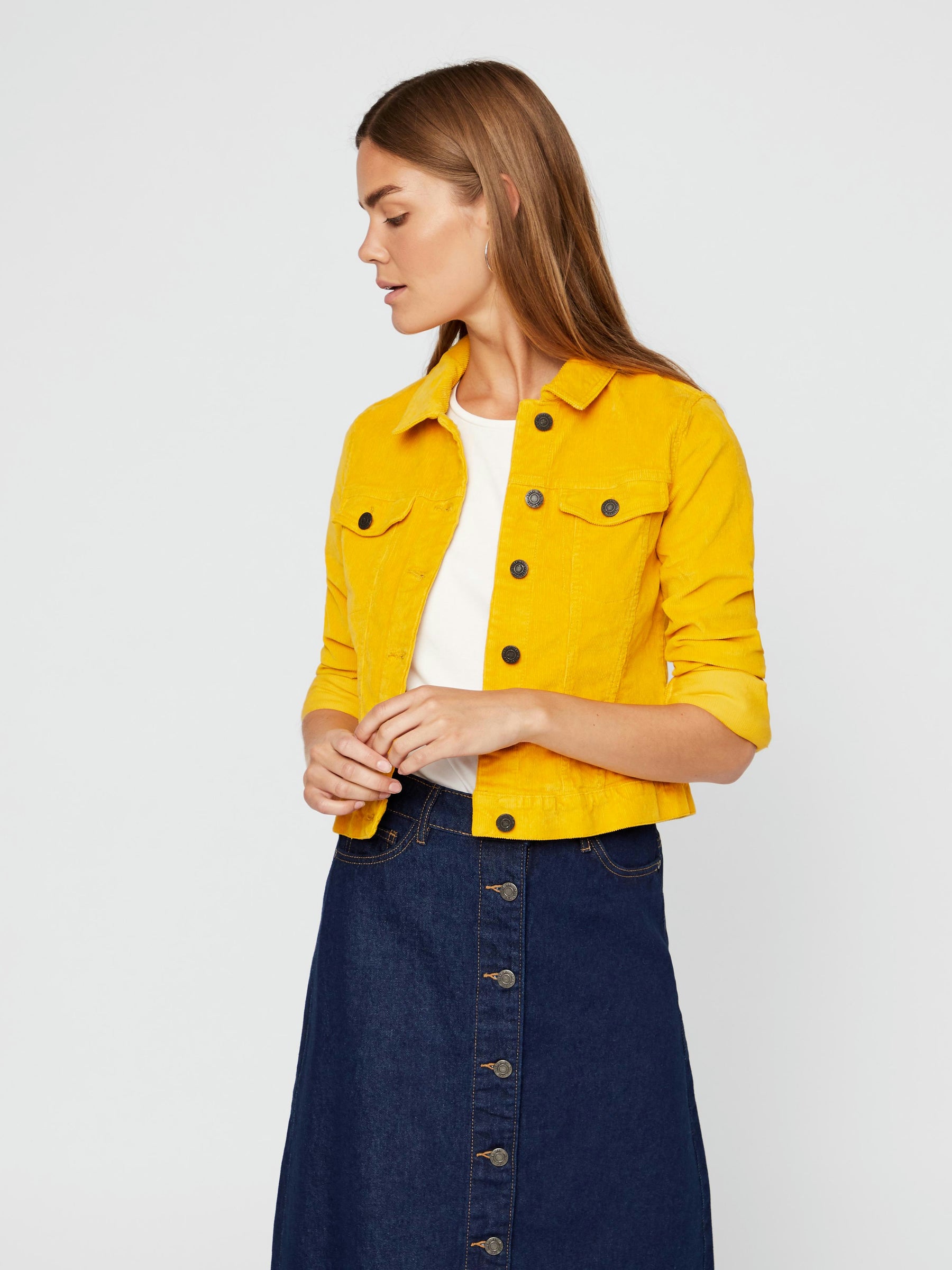 noisy-may-cordjacke-damen-velours-slim-fit-brusttaschen image 2