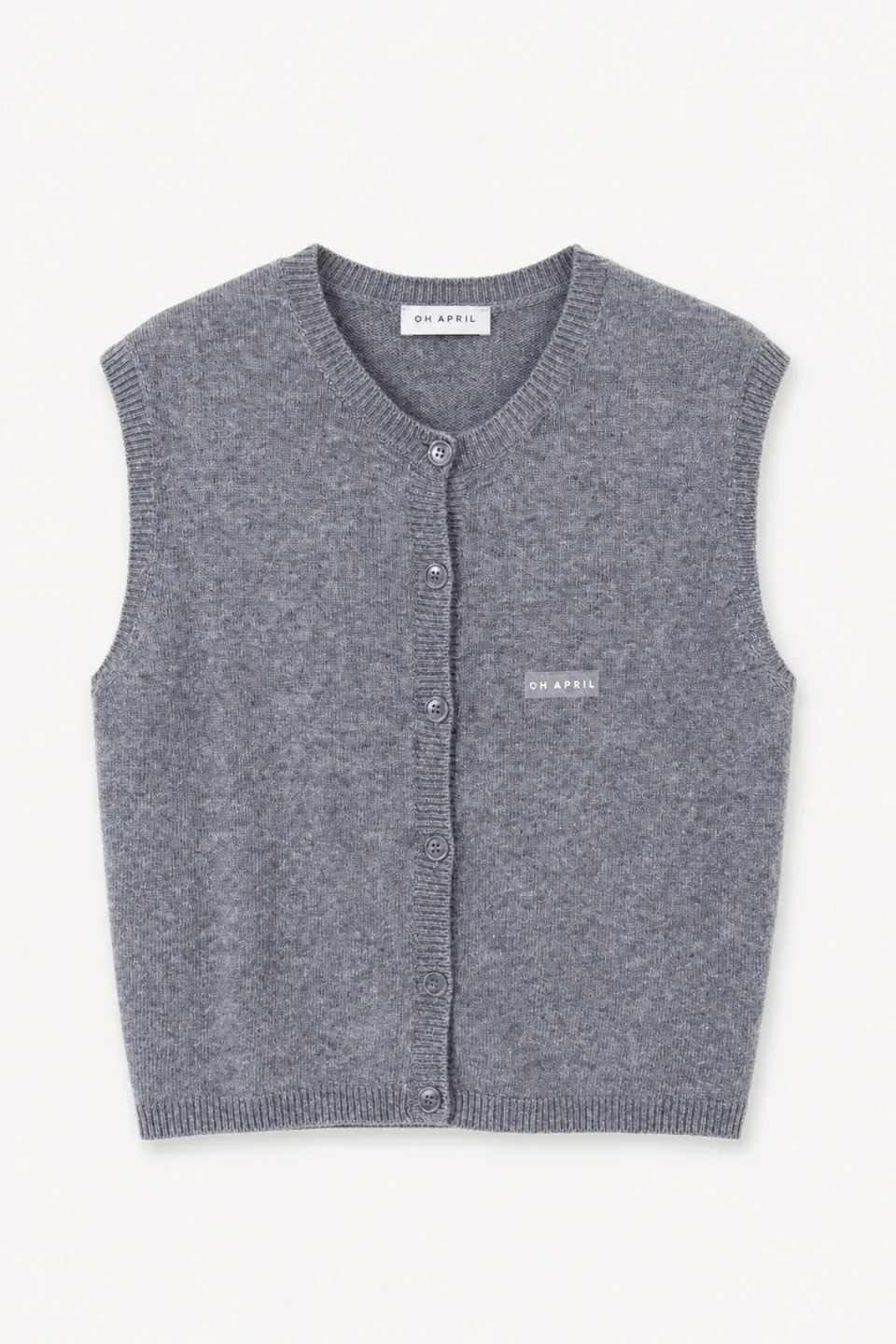 oh-april-strickweste-grey-melange-viskose-merino image 1