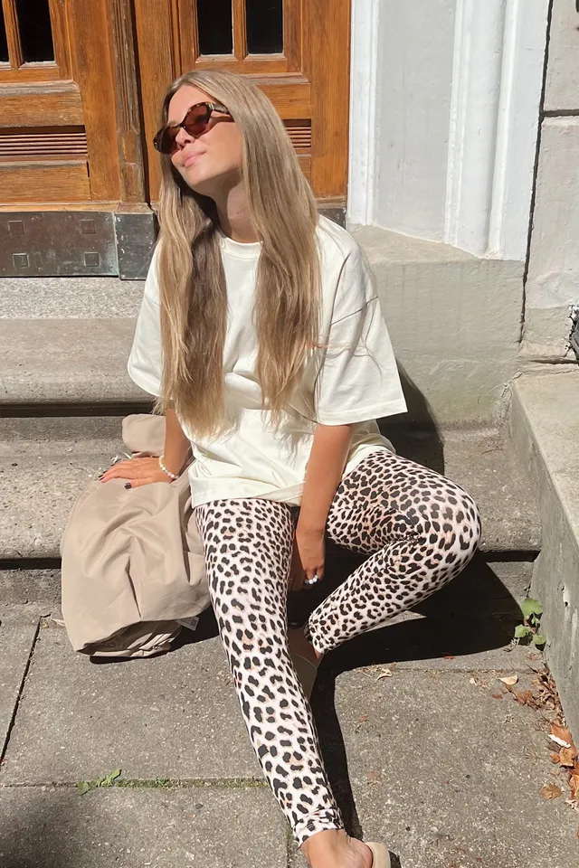 oh-april-rita-leggings-leo-print-hose-beige-baumwolle image 1