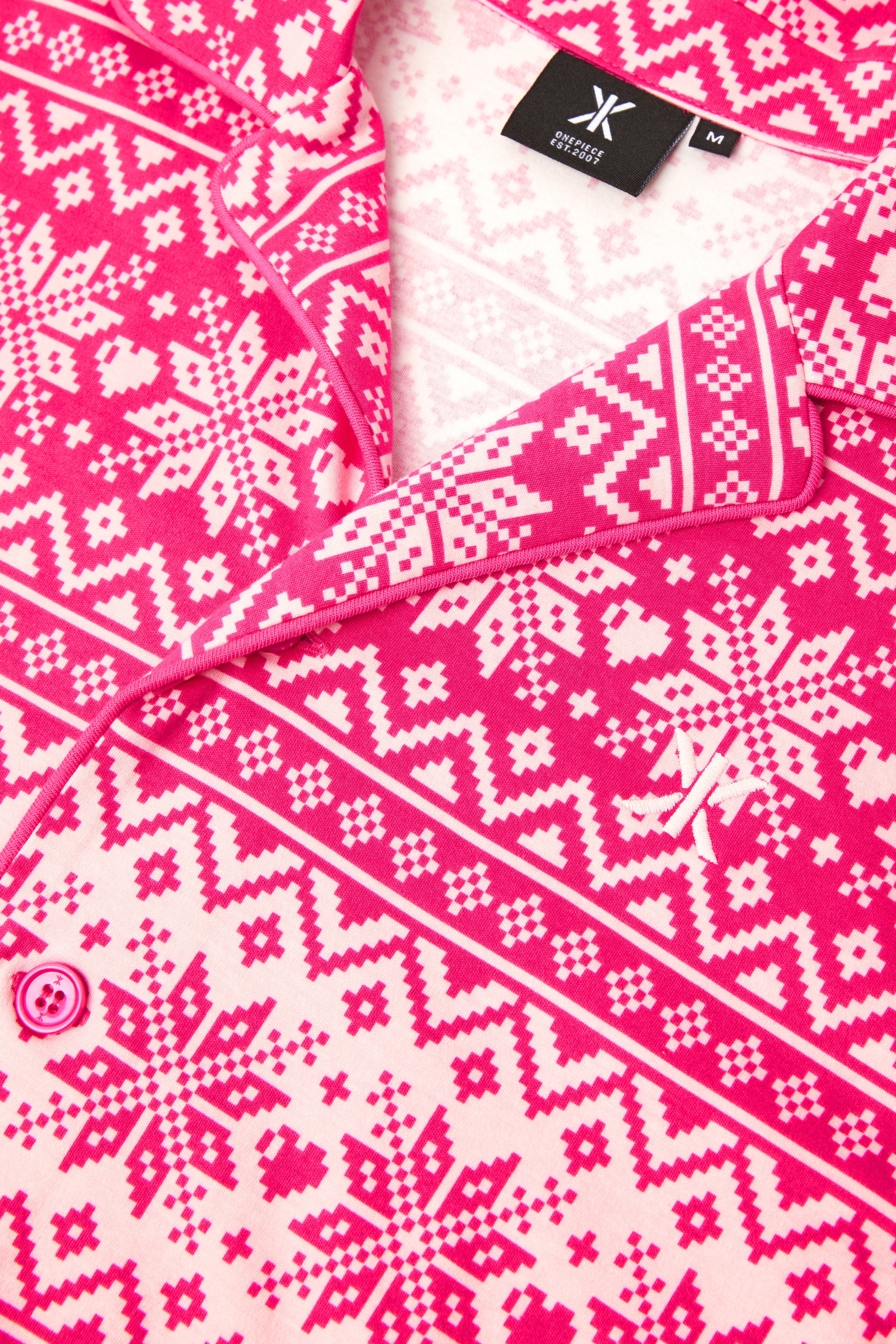 onepiece-winter-pyjamas-set-pyjama-pink-schneeflocken image 6