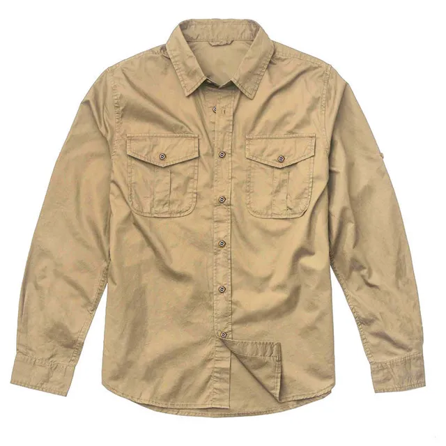 arys-rambler-nomad-langarmhemd-herren-army-green image 1