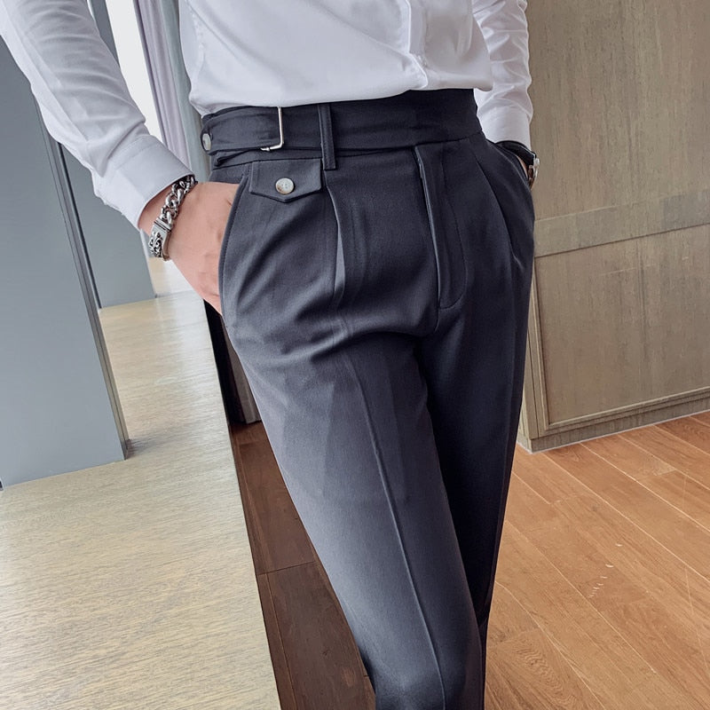 arys-bundfaltenhose-herren-schwarz-32-high-waist image 4
