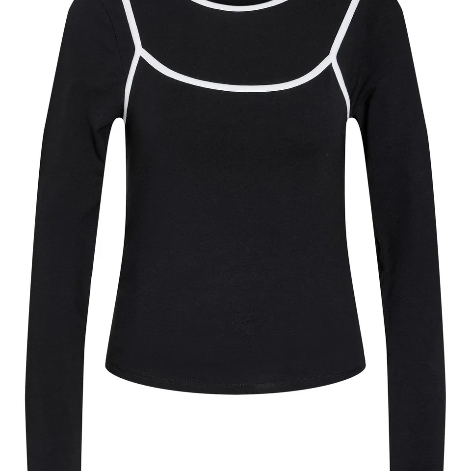 noisy-may-nmkerry-langarmshirt-damen-2-lagig-slim-fit image 1