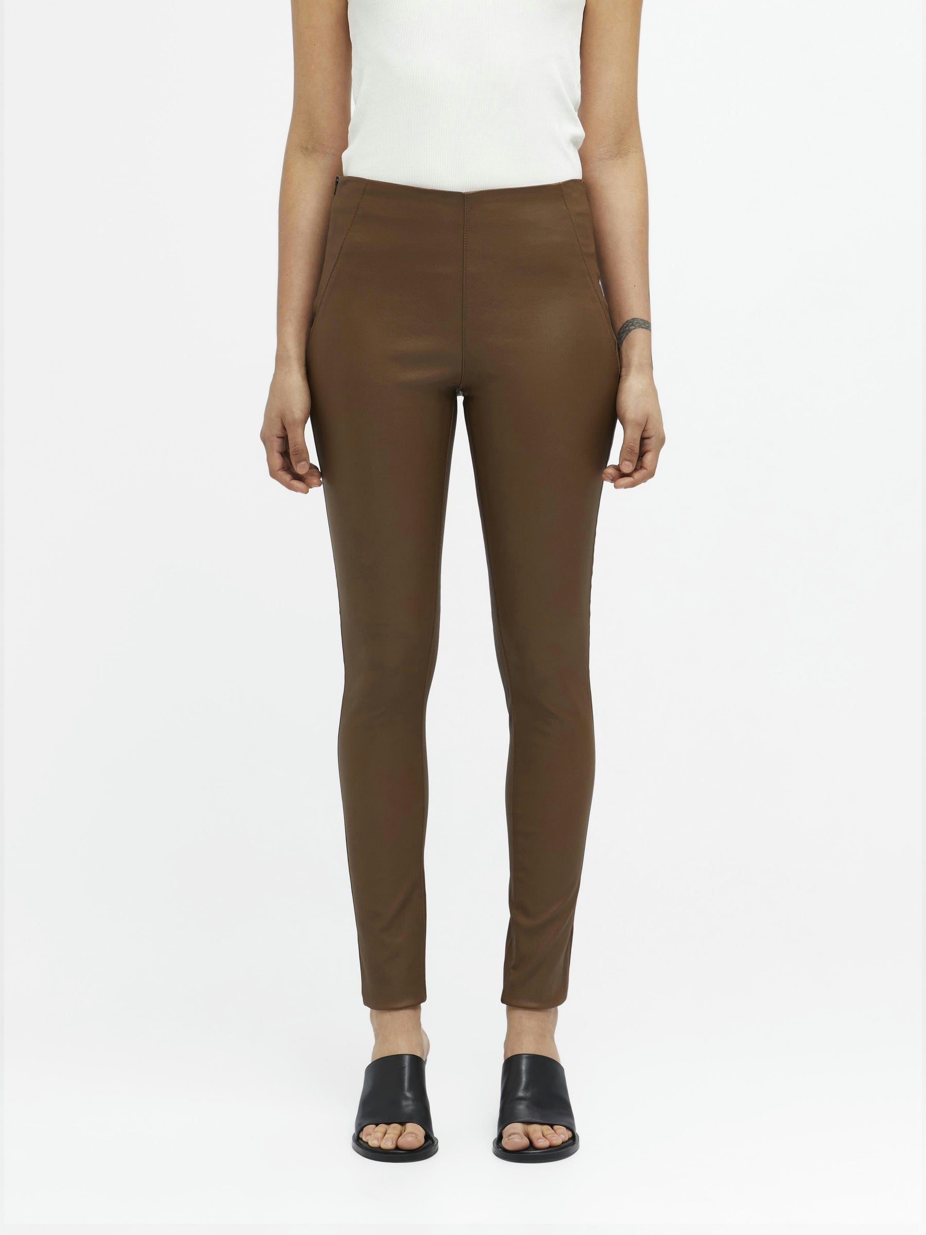 object-coated-leggings-glitzer-mid-waist-slim image 2