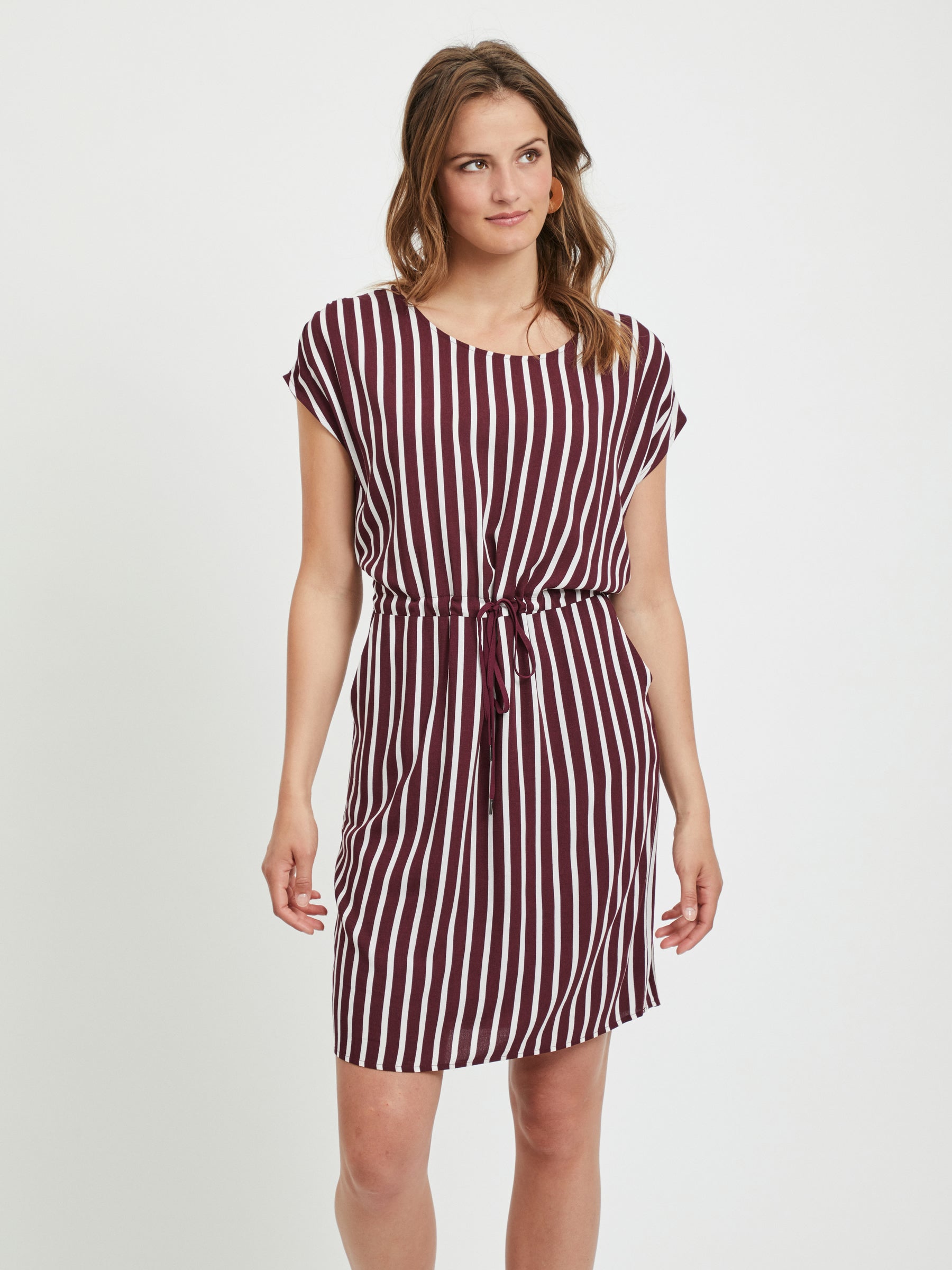 object-midikleid-damen-kurzarm-taschen-100-cm image 3