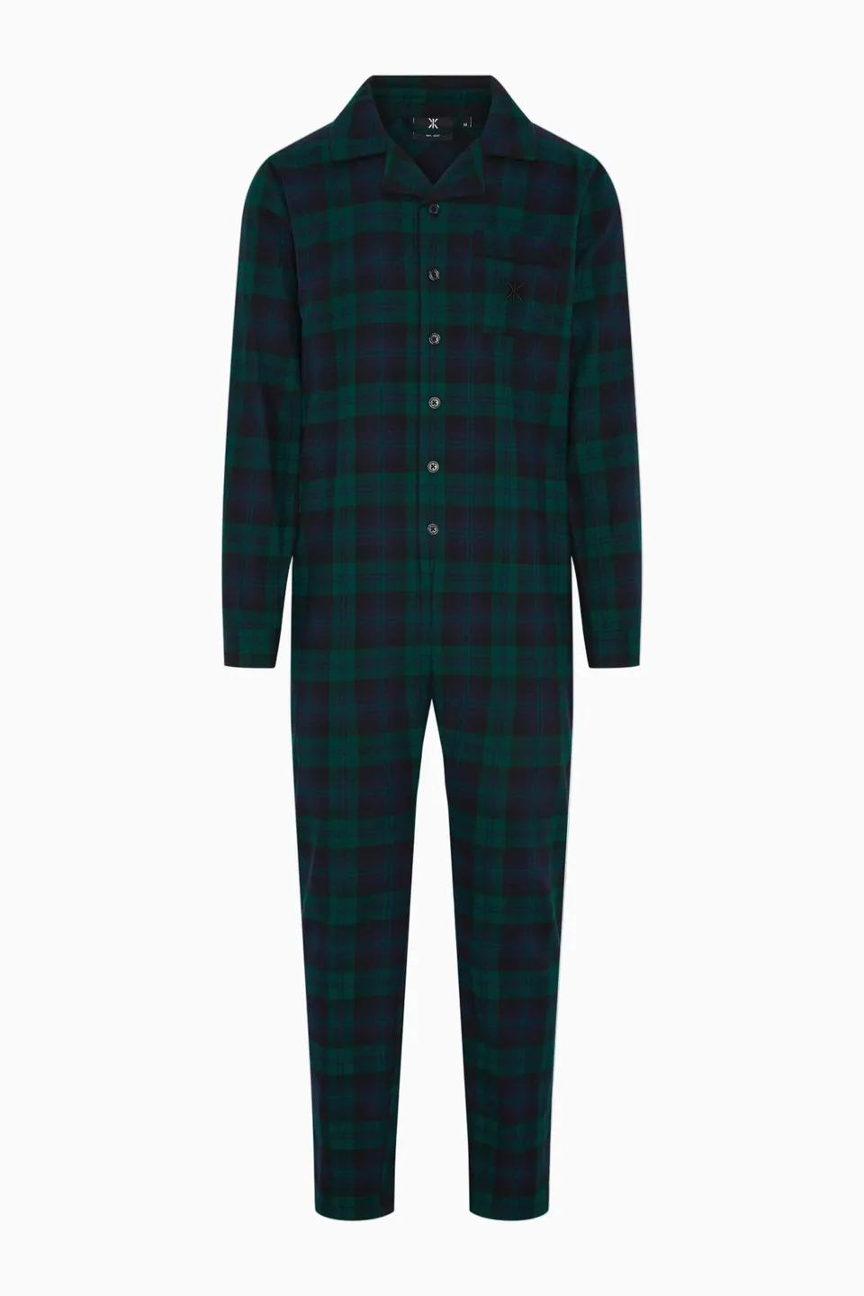 onepiece-the-checked-pyjamas-baumwolle-gr-n-kariert image 1