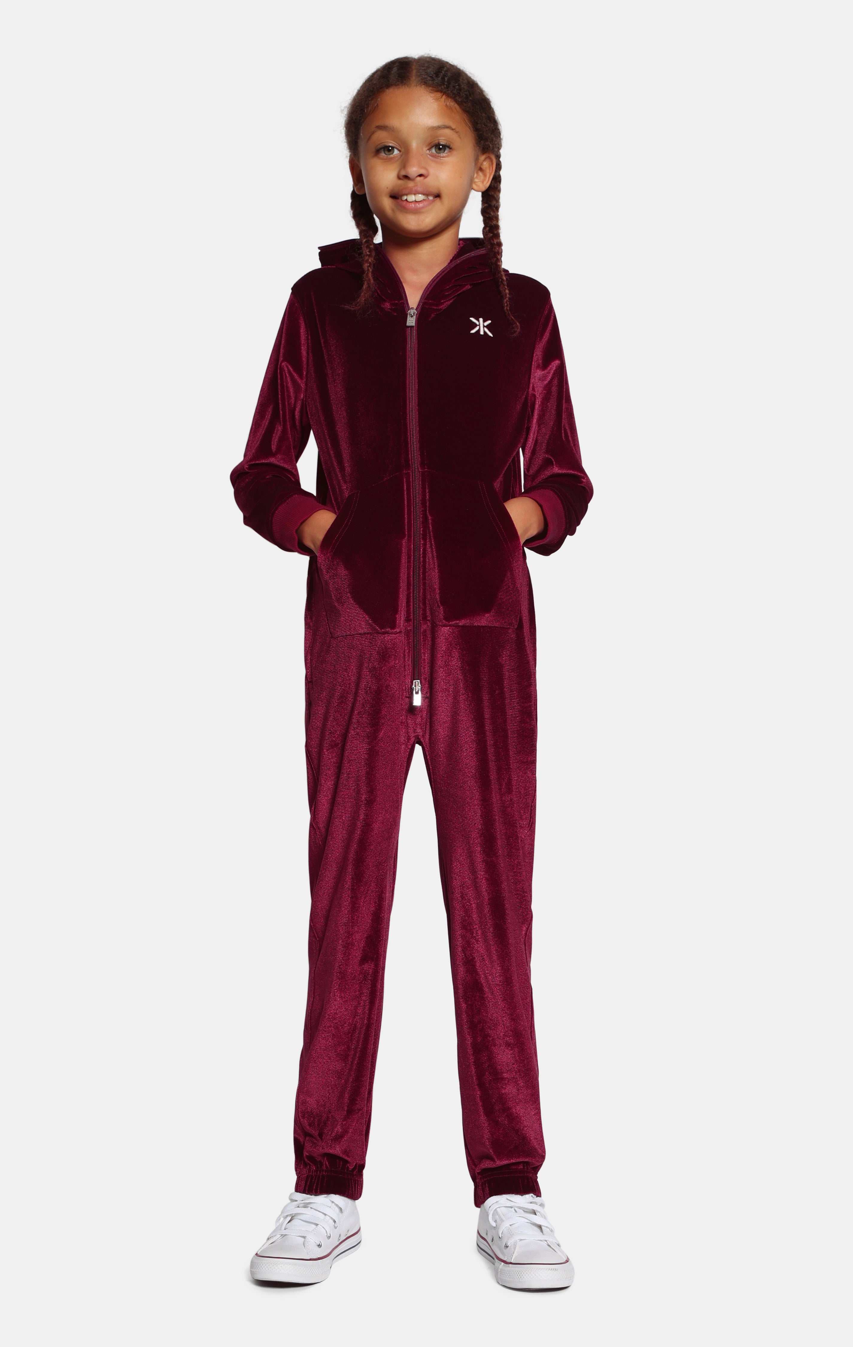 onepiece-velour-kids-jumpsuit-kinder-overall-red-samt image 2