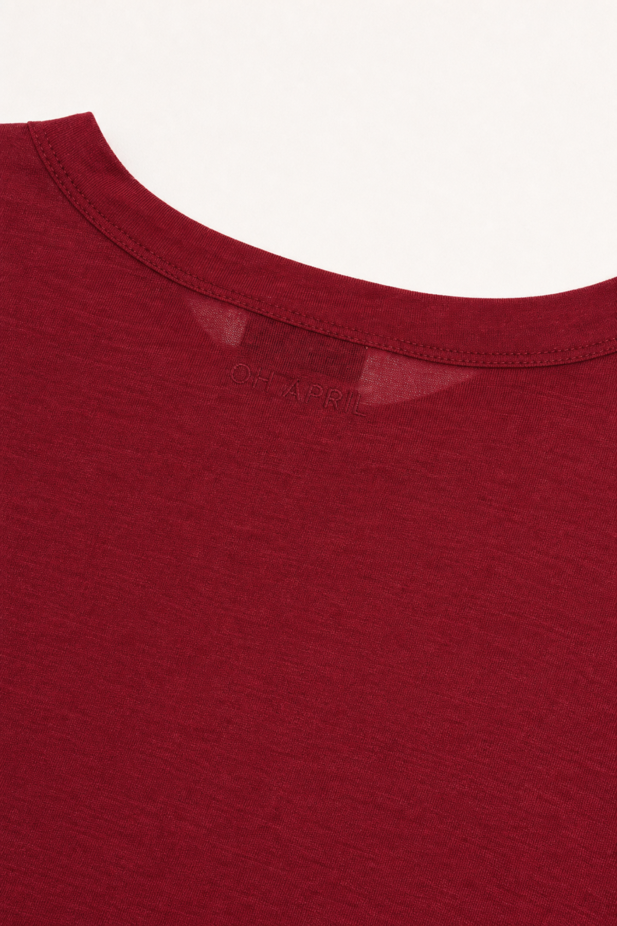 oh-april-slim-fit-t-shirt-modal-cherry-red image 4
