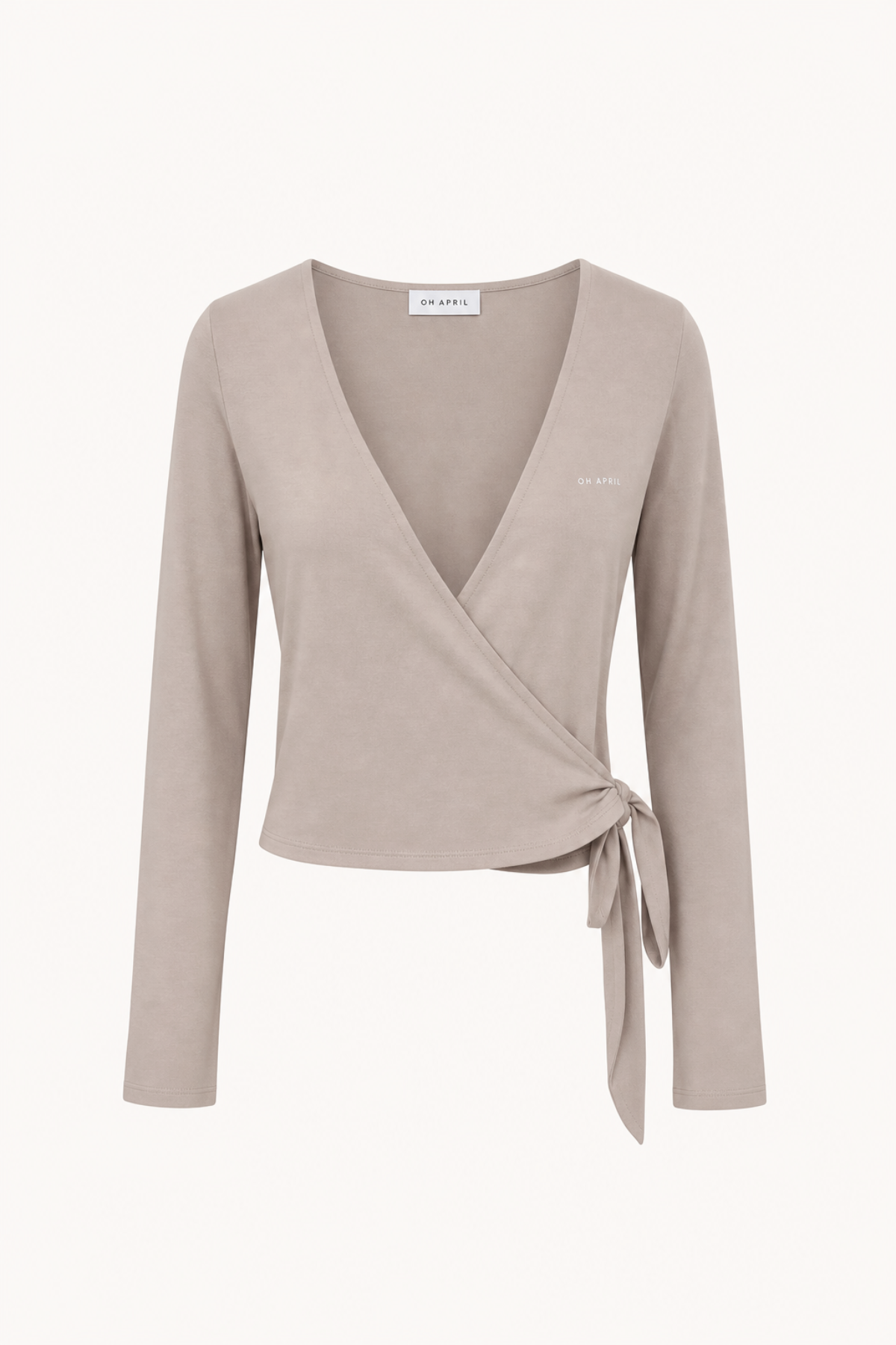 oh-april-luca-wrap-cardigan-taupe-slim-fit image 1