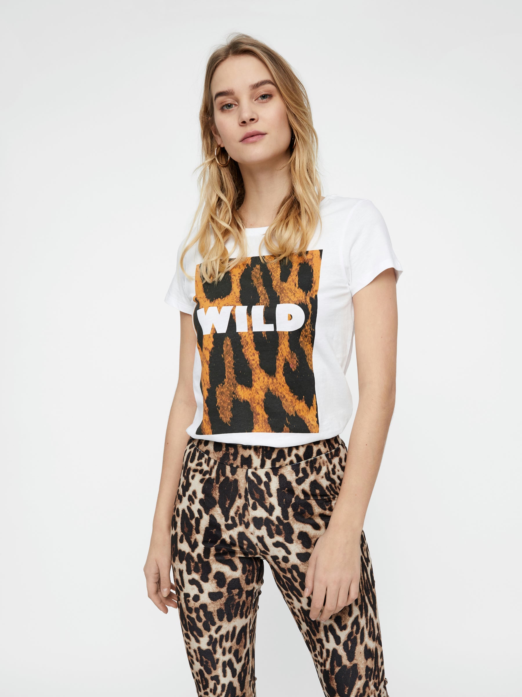 noisy-may-t-shirt-kurzarm-tiger-rundhals image 2