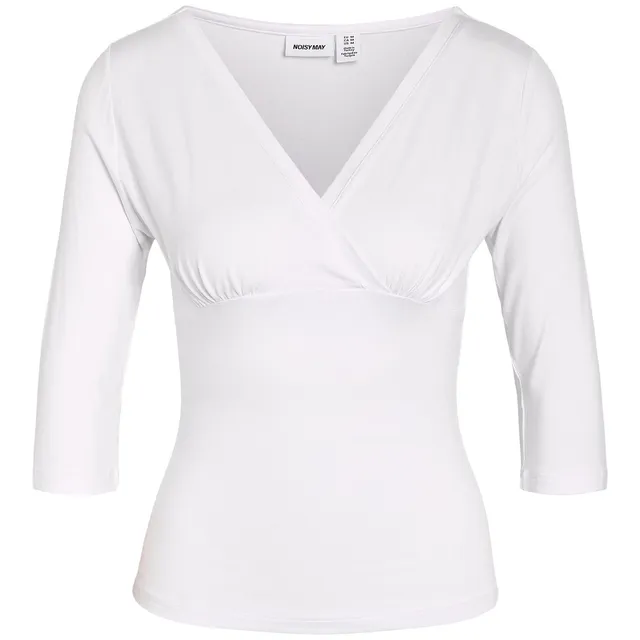 noisy-may-3-4-arm-shirt-v-ausschnitt-wickeloptik-schwarz-damen image 1