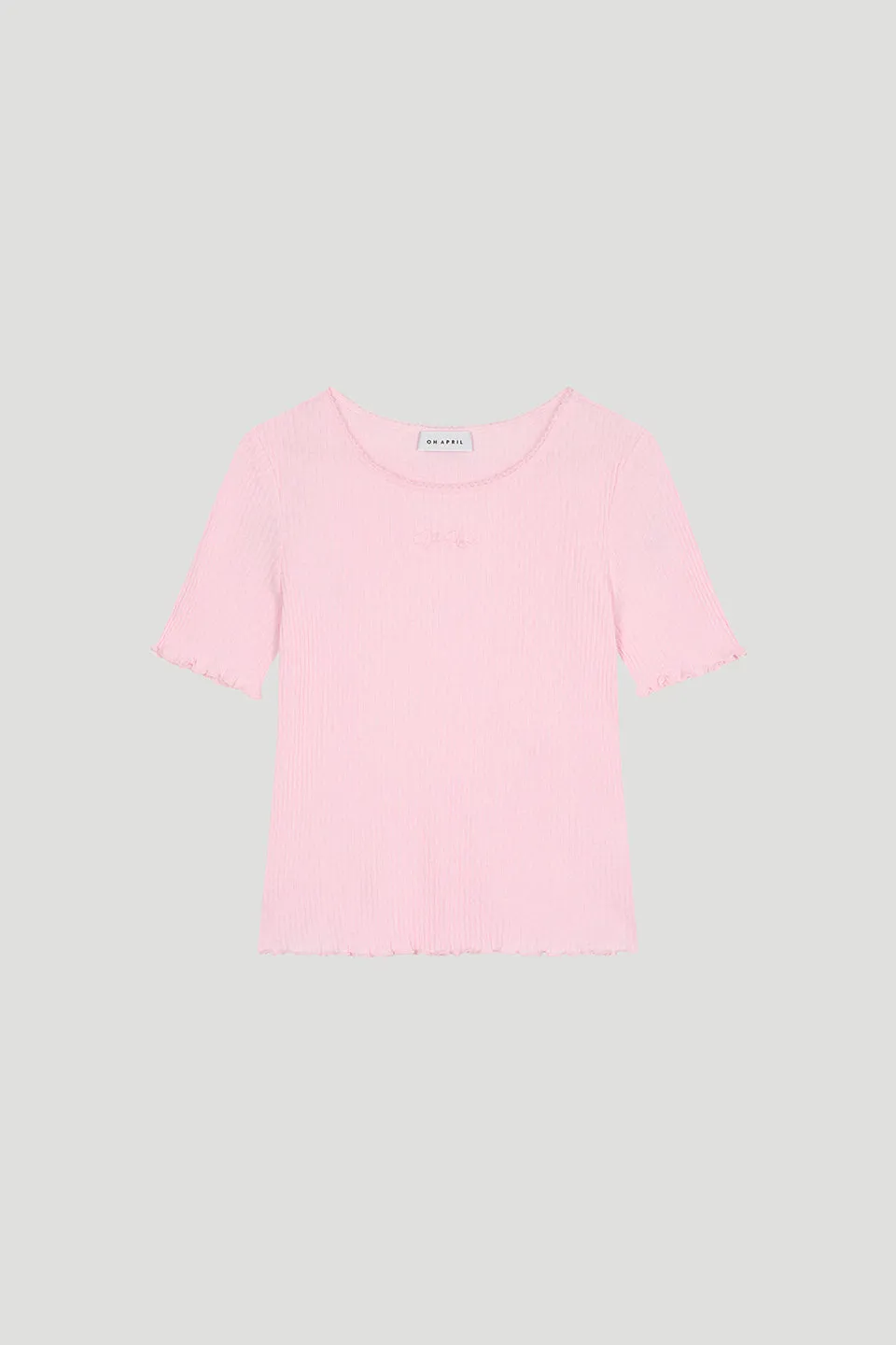 oh-april-lune-regular-t-shirt-baby-rose-baumwolle image 1