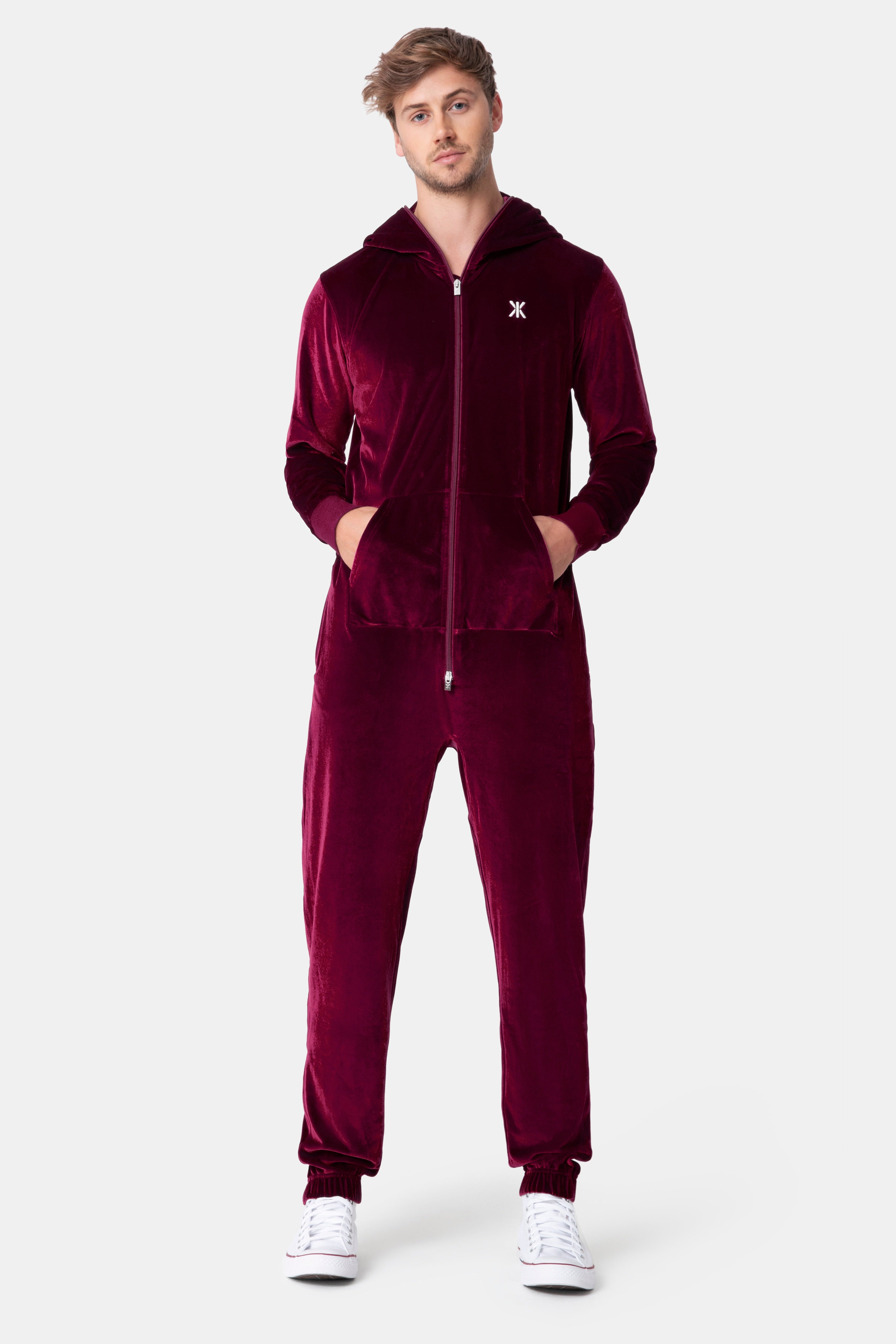 onepiece-original-velour-jumpsuit-overall-rot-samt image 5