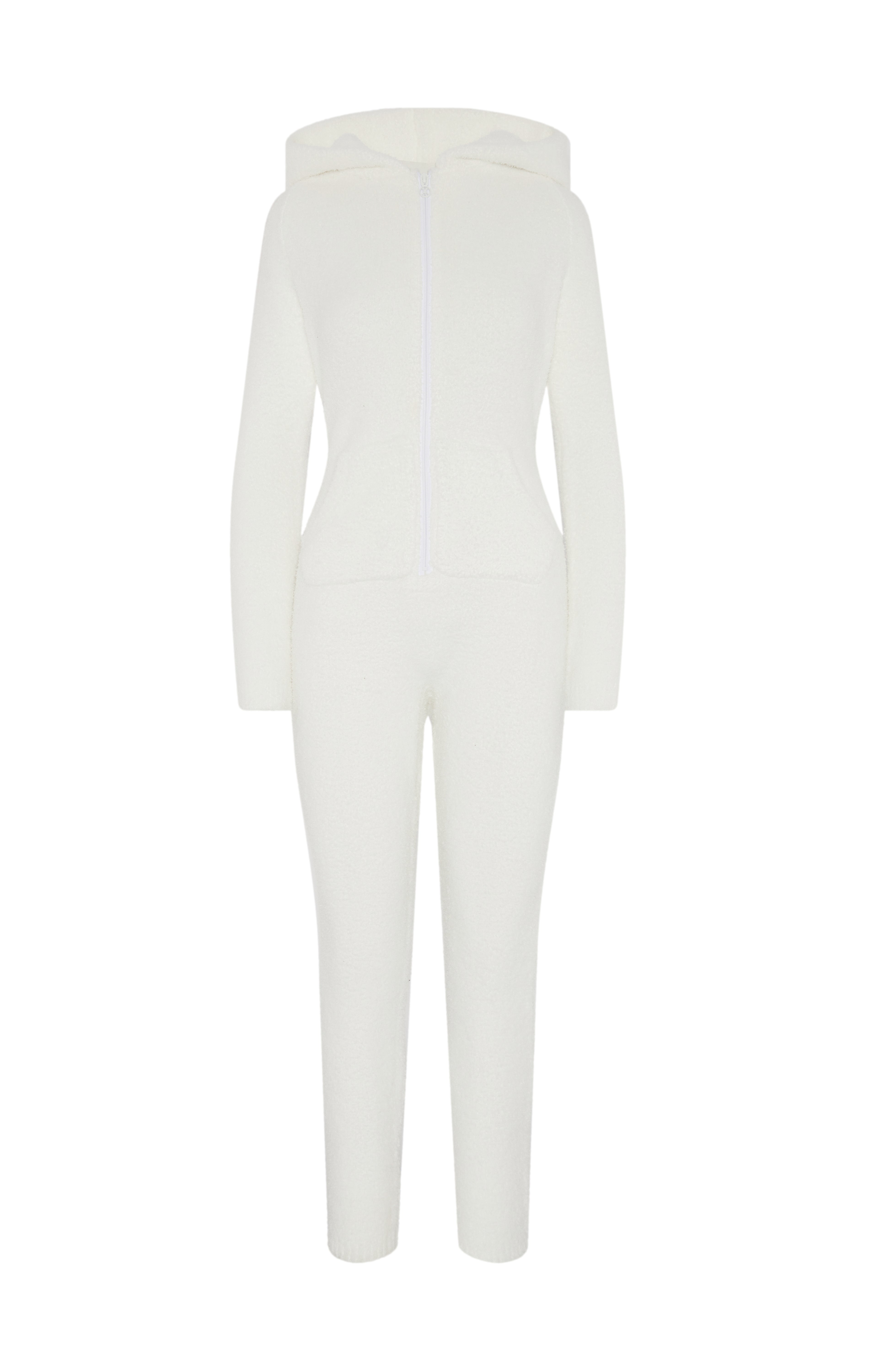 onepiece-chenille-jumpsuit-damen-overall-off-white image 1