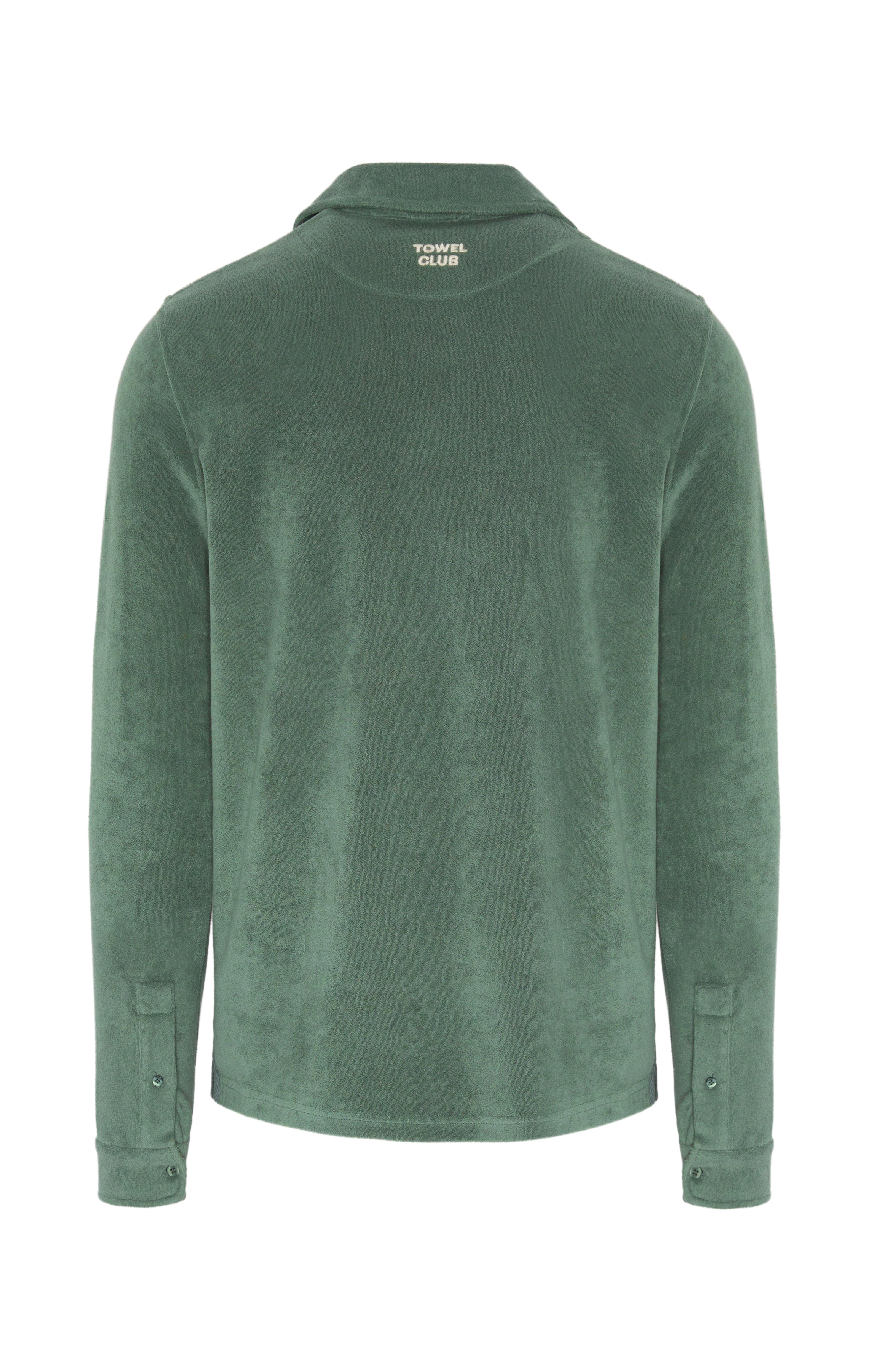 onepiece-towel-club-longsleeve-poloshirt-dusty-green image 2