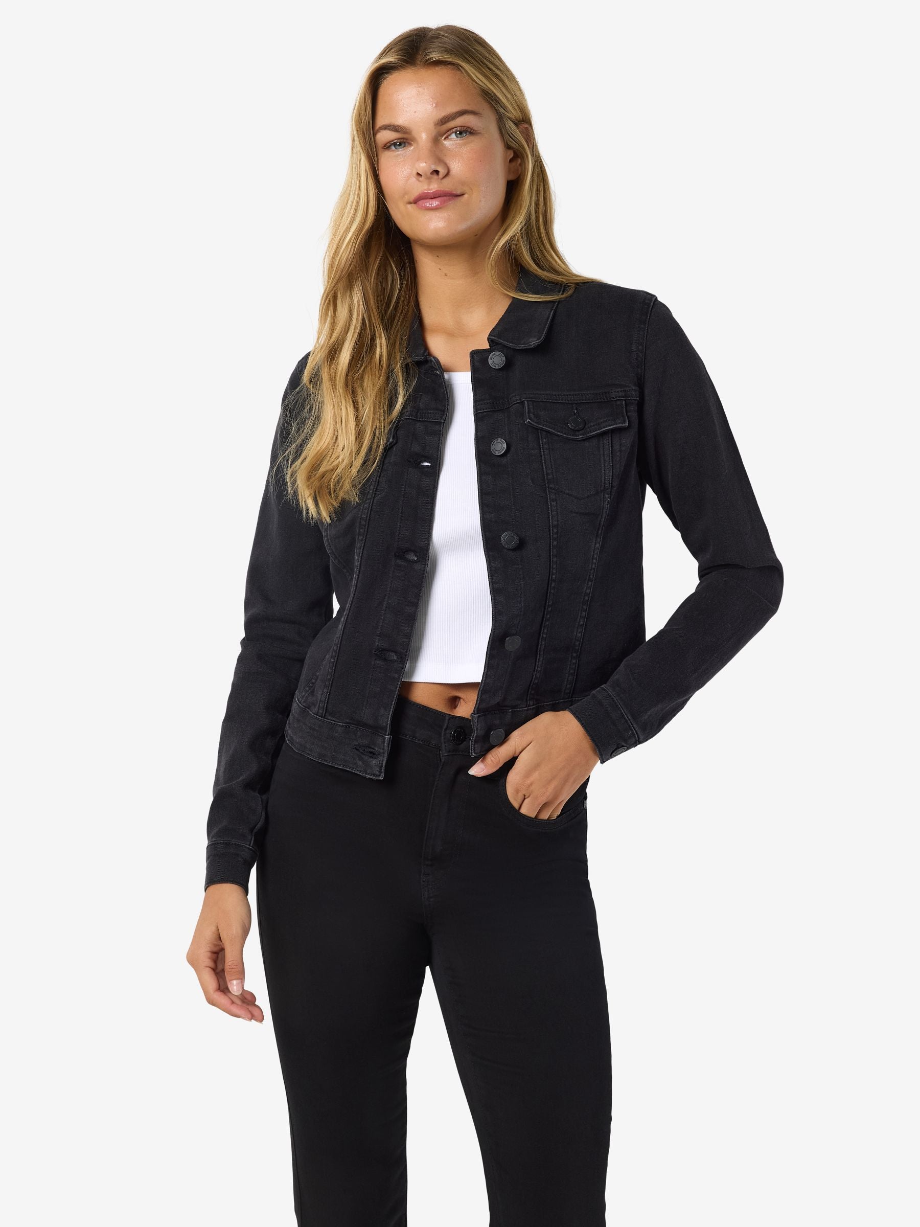 noisy-may-short-jeansjacke-denimjacke-mit-brusttaschen image 7