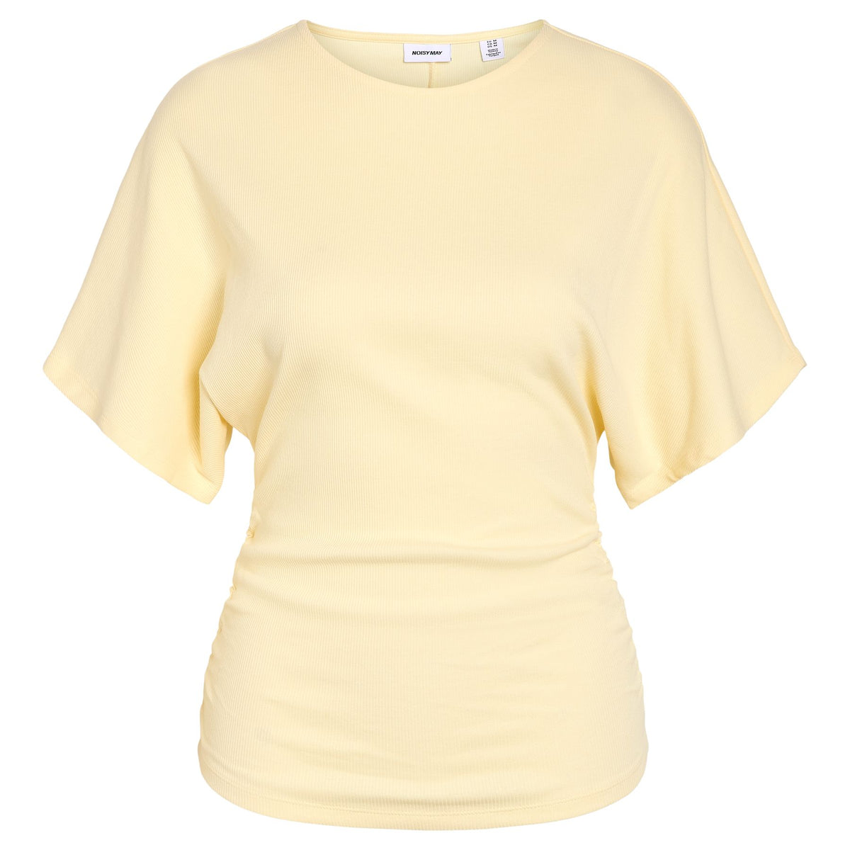 noisy-may-abbi-t-shirt-bio-baumwolle-rundhals-gerafft image 1
