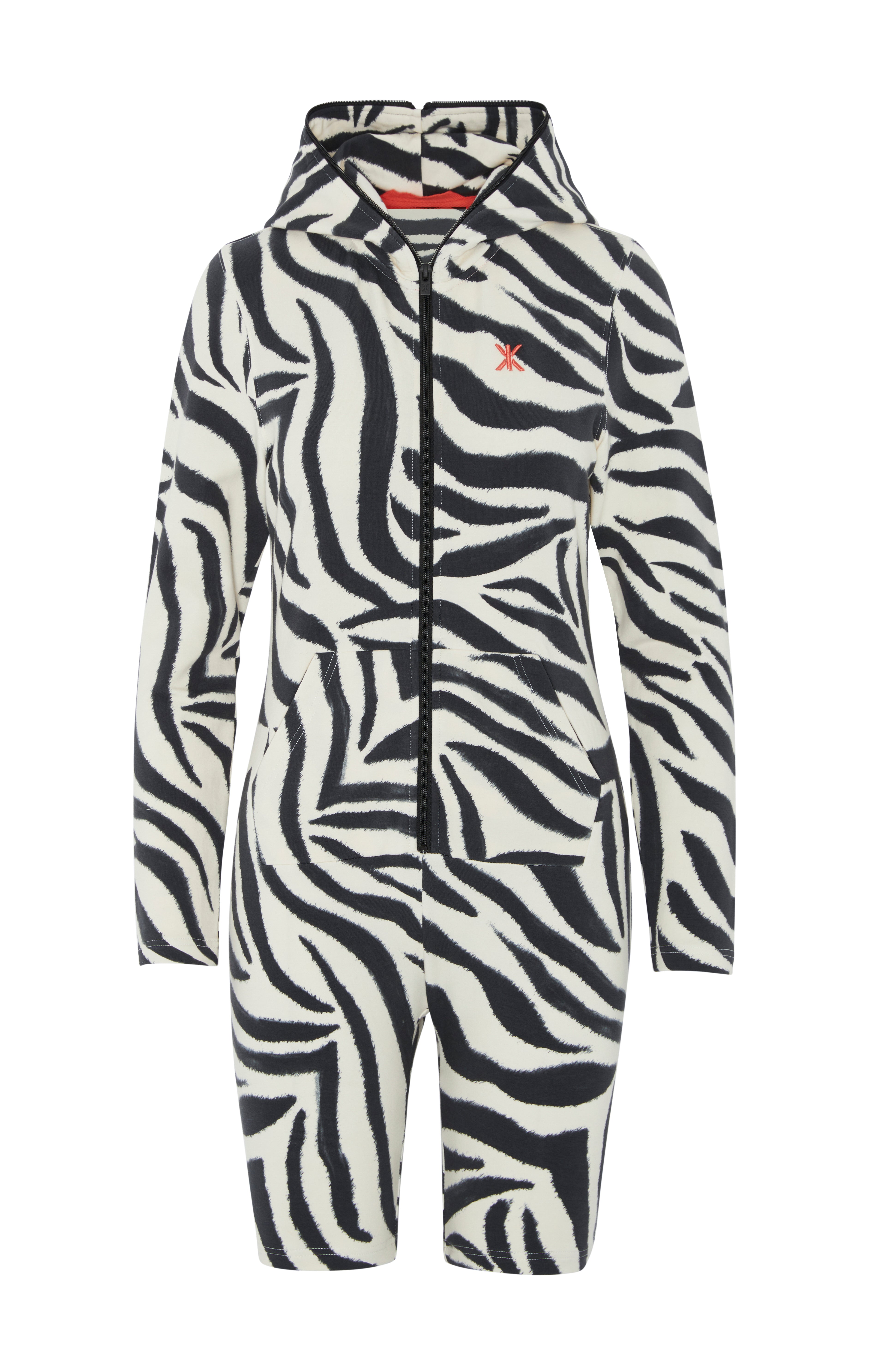 onepiece-zebra-fitted-short-jumpsuit-jumpsuit-off-white-zebra image 1
