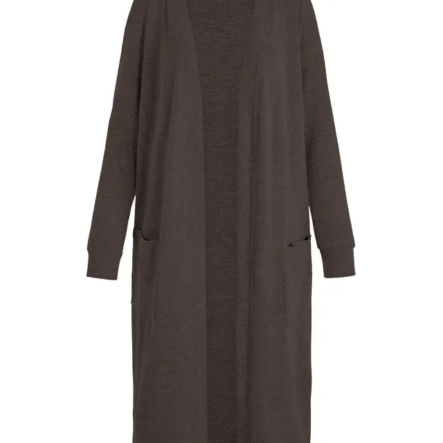 noisy-may-langer-cardigan-offen-mit-taschen-strickjacke image 1