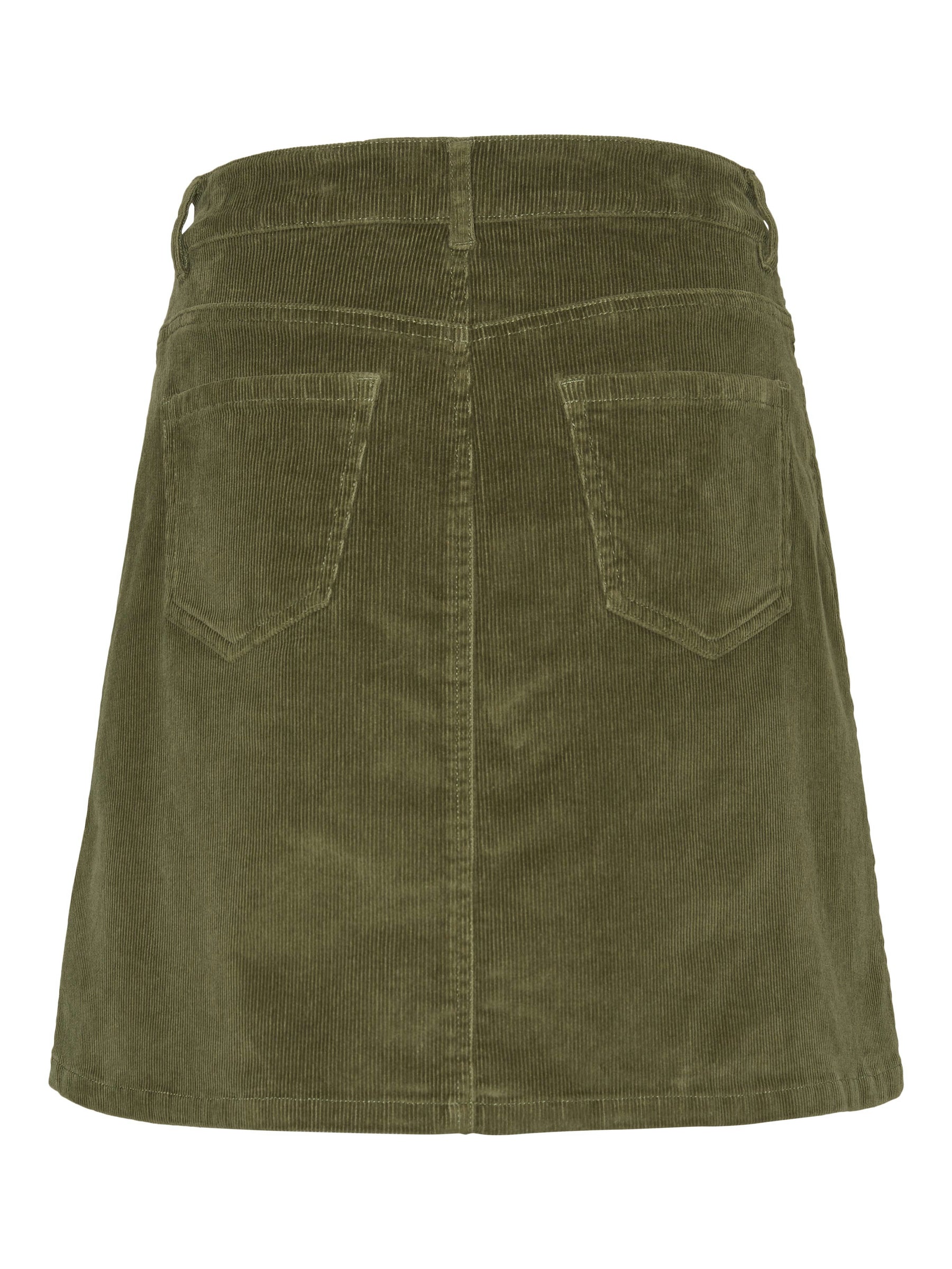 noisy-may-cord-minirock-a-linie-knopfleiste-damen image 2