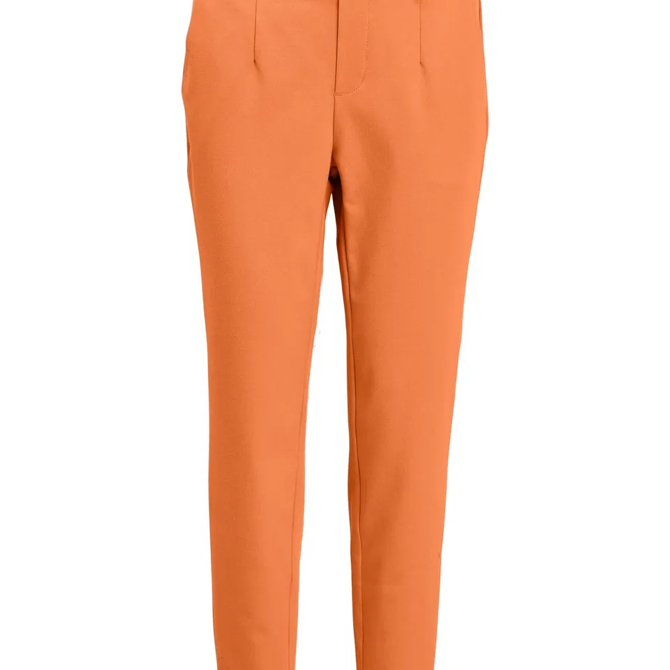object-objlisa-slim-cropped-hose-bundfalten-schwarz image 1